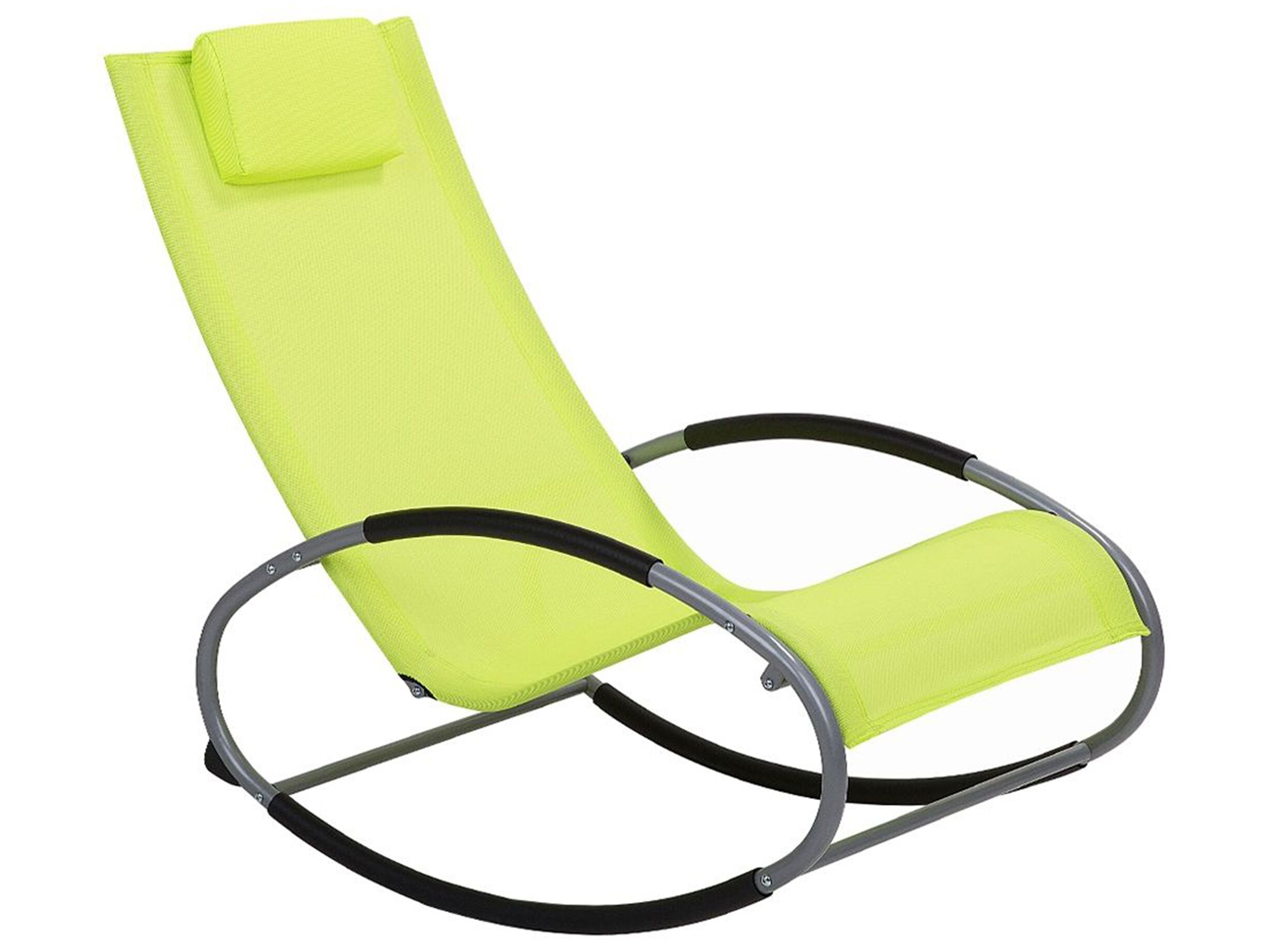 Rocking Sun Lounger CAMPO Metal Lime Green