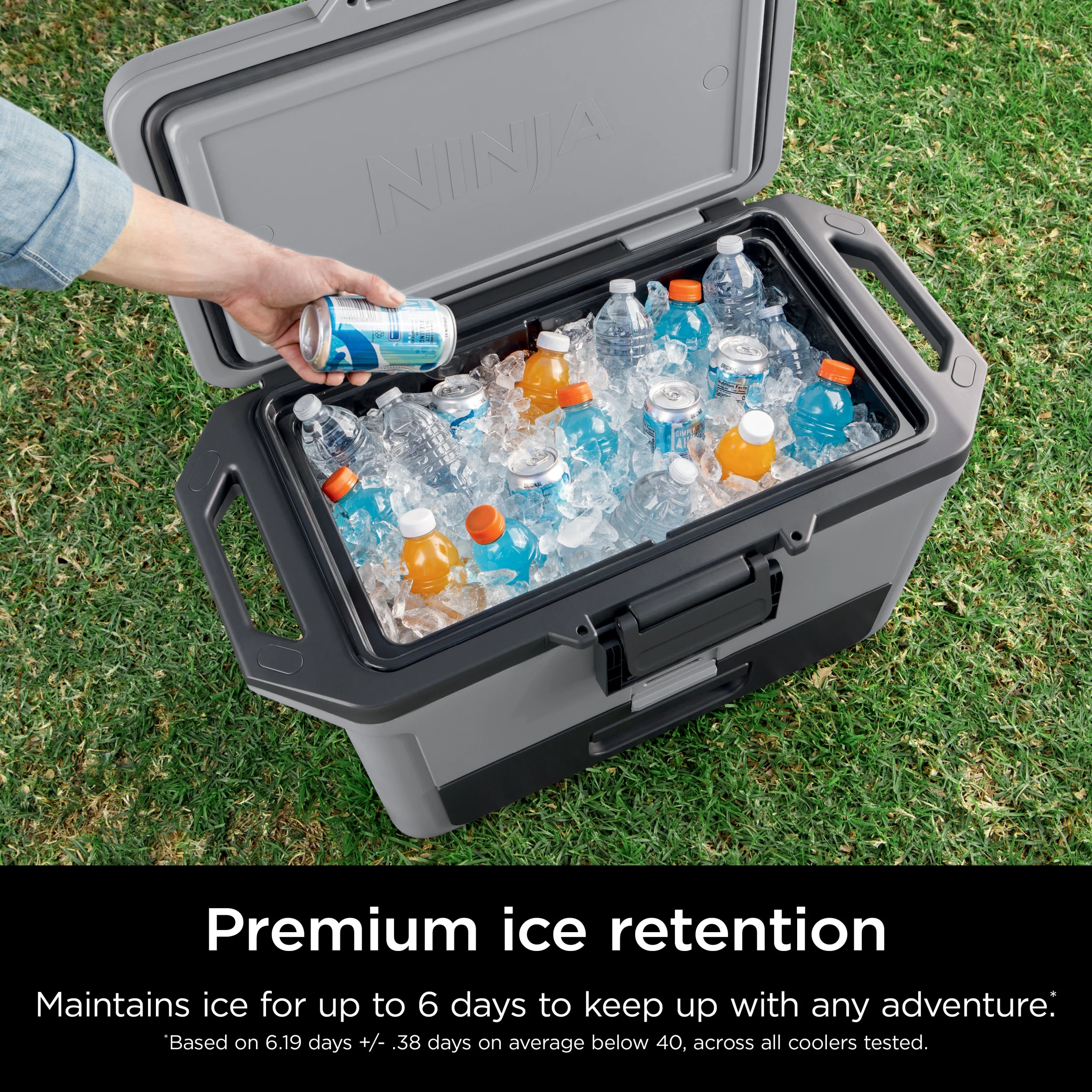 Ninja FrostVault 50qt Hard Cooler with Dry Zone, Gray, FB151GY - Image 6