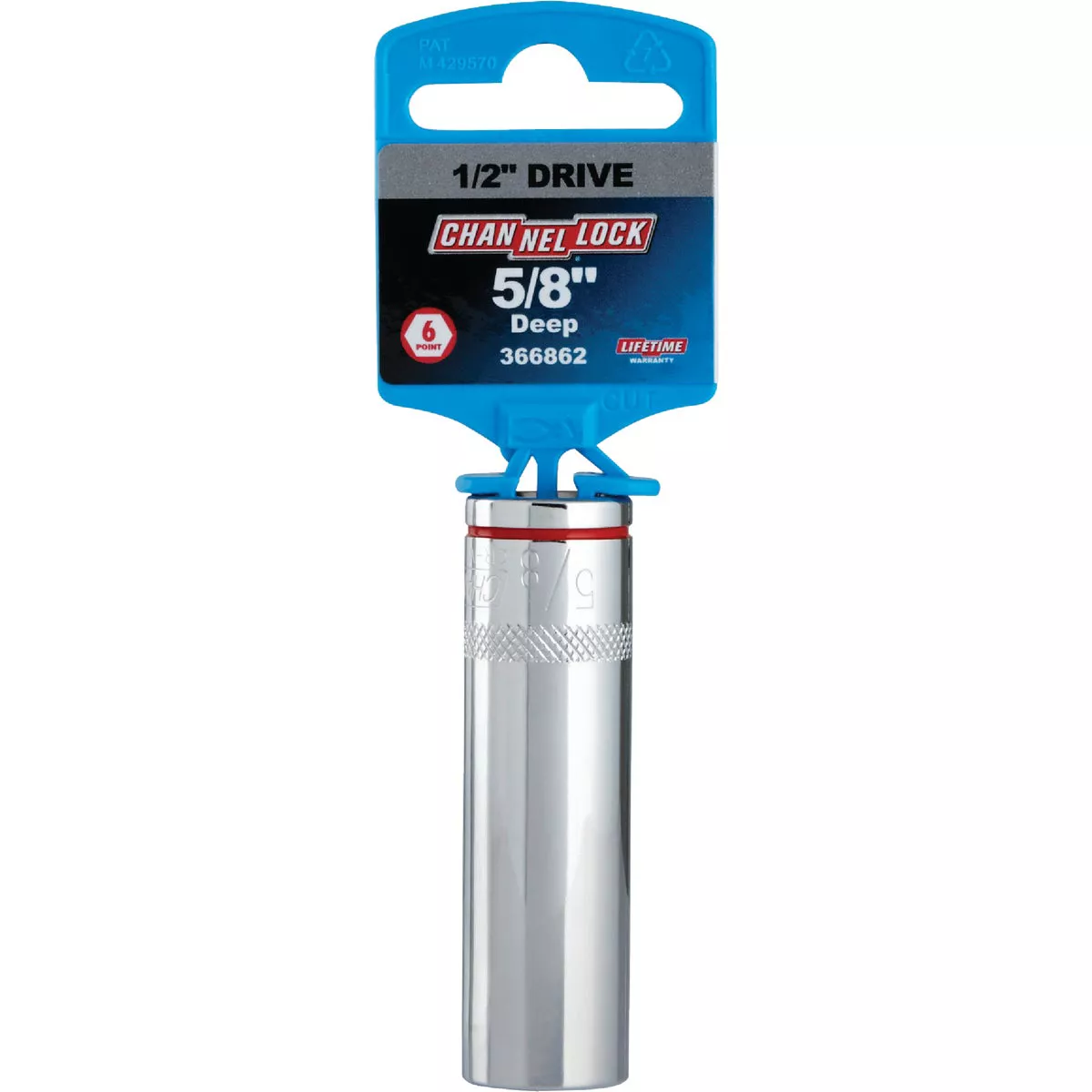 Channellock 1/2 In. Drive 5/8 In. 6-Point Deep Standard Socket