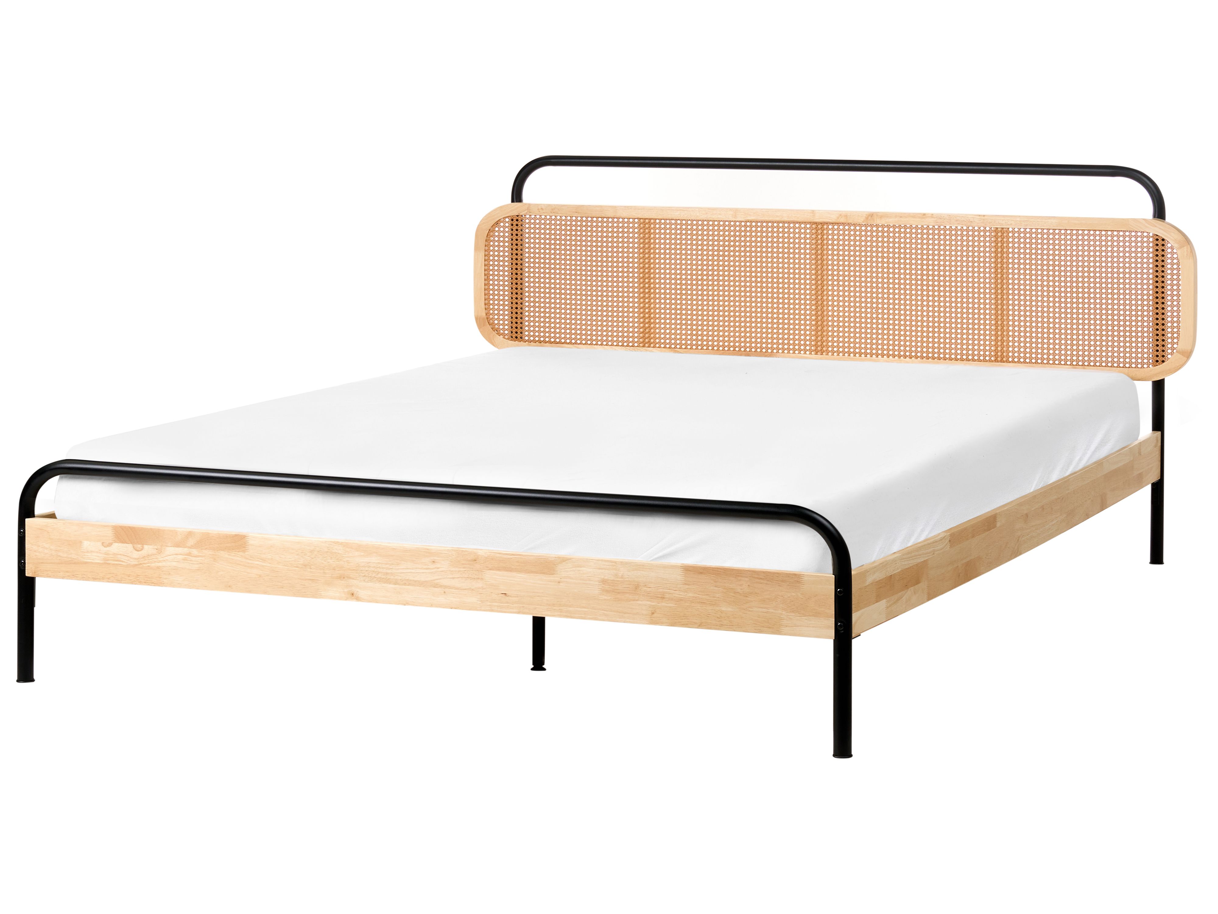 Bed Rattan BOUSSICOURT 180 x 200 cm (EU Super King) Light Brown