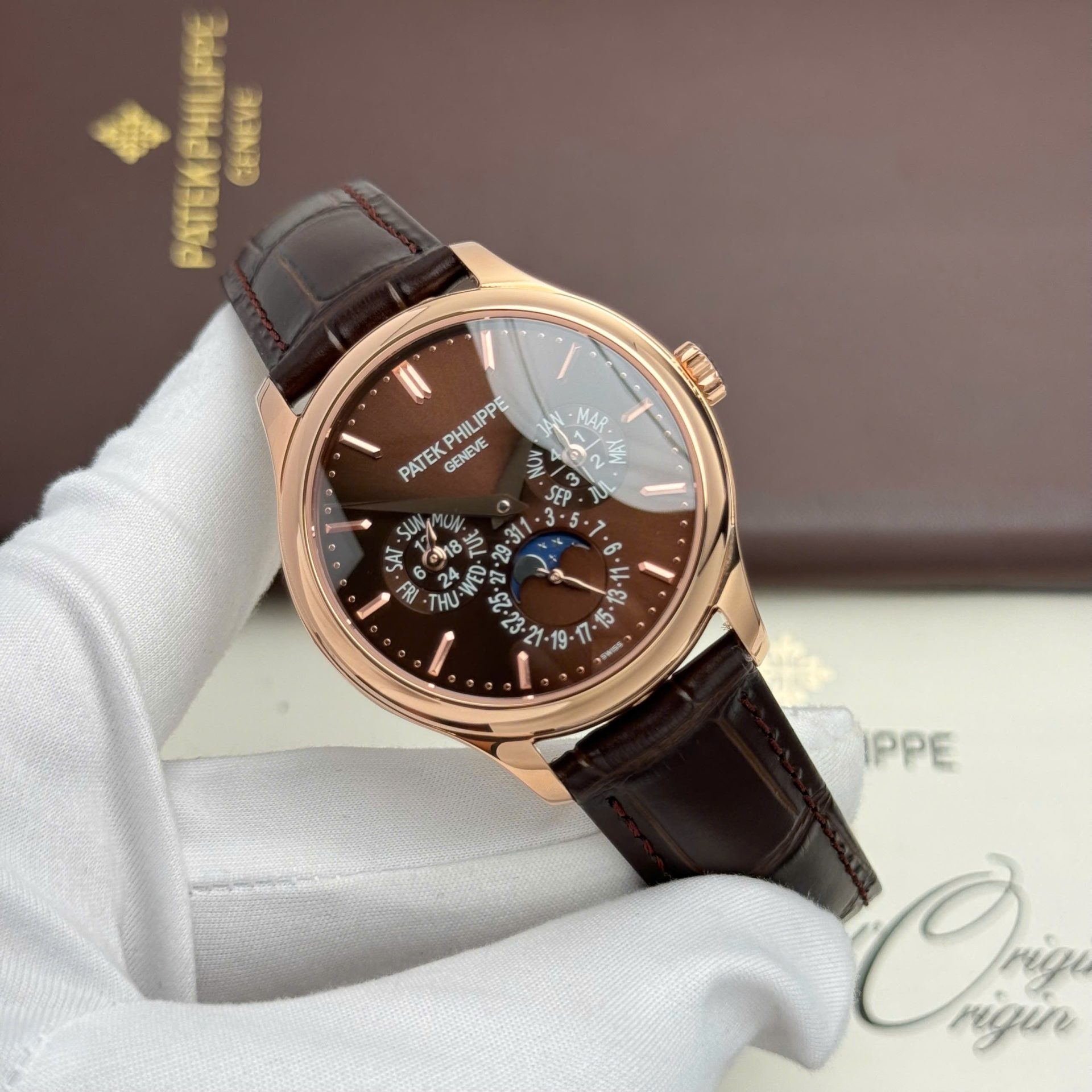 Patek Philippe Best Replica Watches Grand Complications 5327R Automatic Movement Chocolate Dial 40mm - Elite Watch Atelier