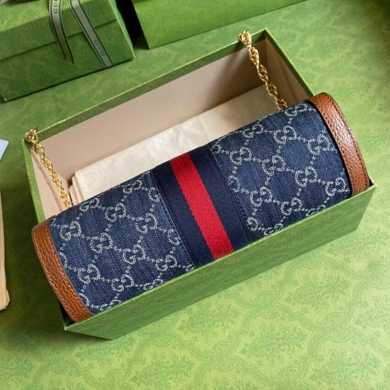 Replica Gucci Ophidia Gg Small Shoulder Bag 503877 In Blue Demin1:1High-quality replica