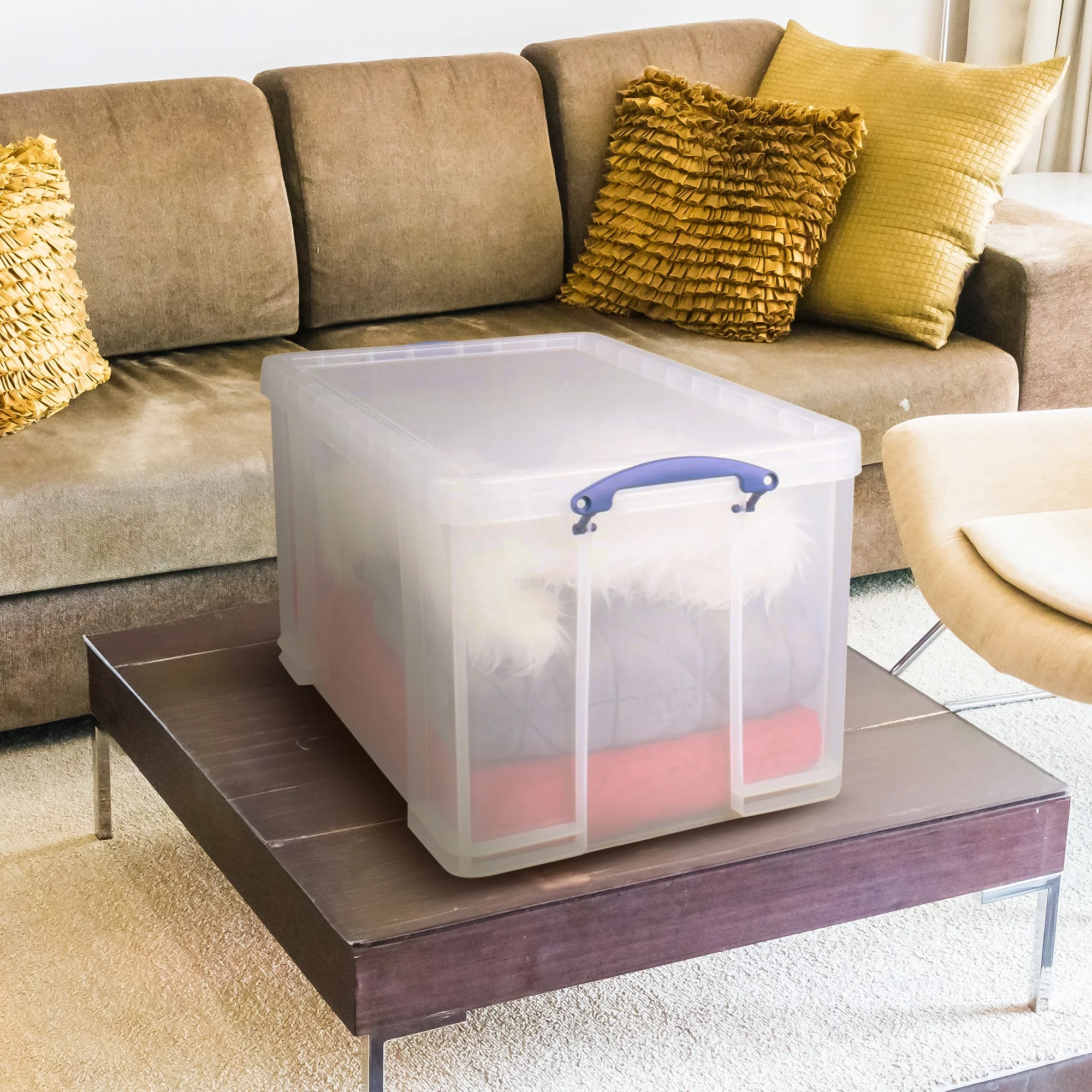 Really Useful Box 84L Storage Bin w/Snap Lid & Clip Lock Handle, 2 Pack, - Image 6