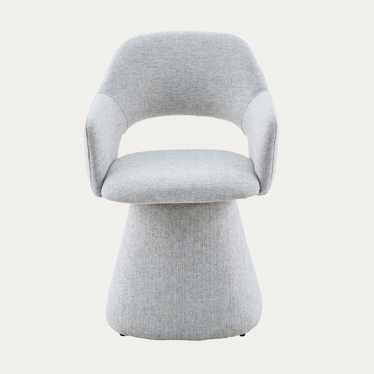 Fotel GOMBE obrotowy w tkaninie beżowy 55x62x85 cm