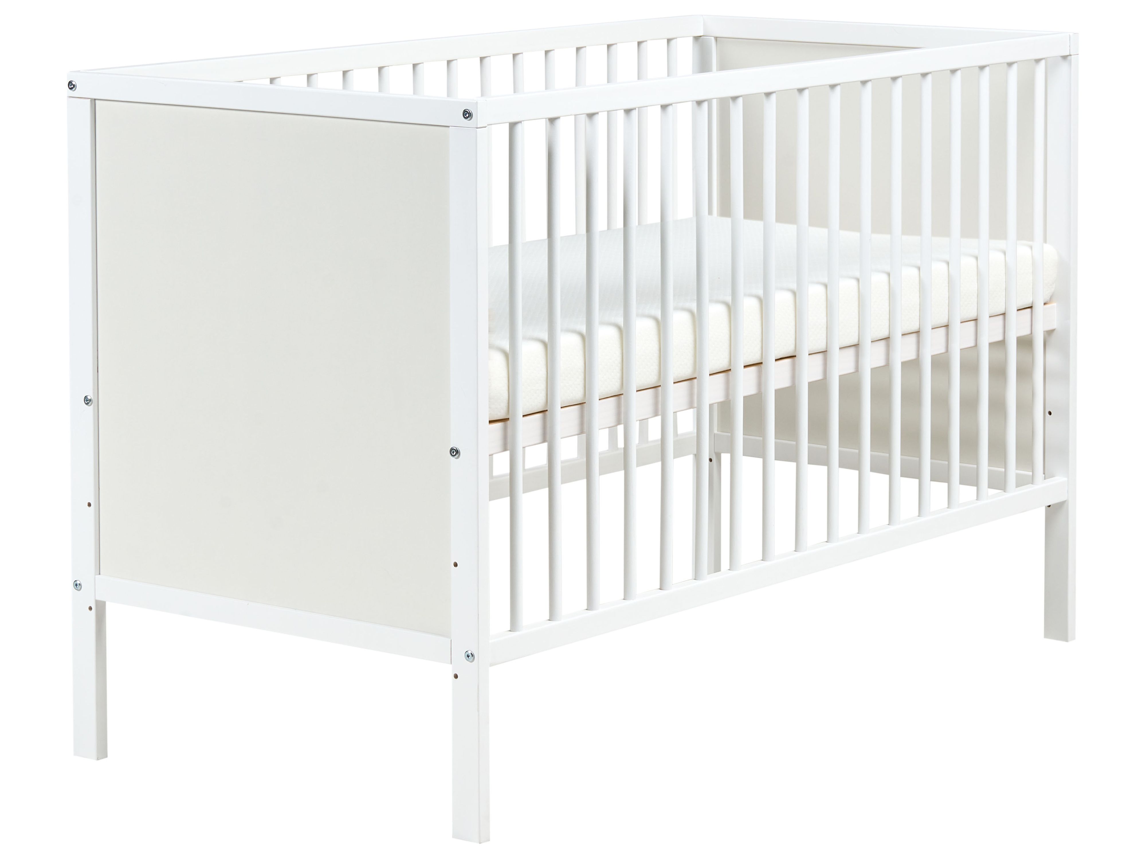 Baby Cot Bed ZAMA 60 x 120 cm White