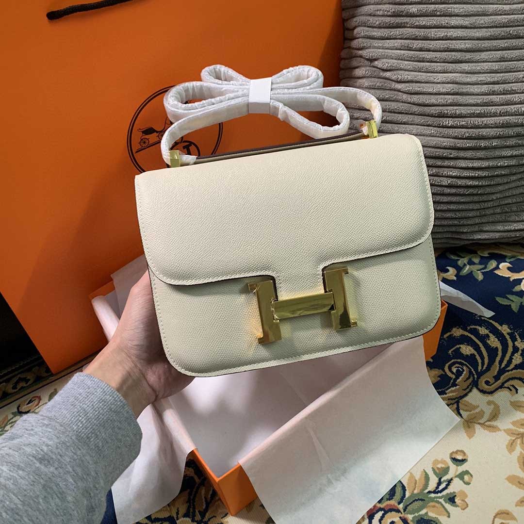 Replica Hermes Aaa-Constance Handbag 24Cm 19Cm Black/White/Pink1:1High-quality replica