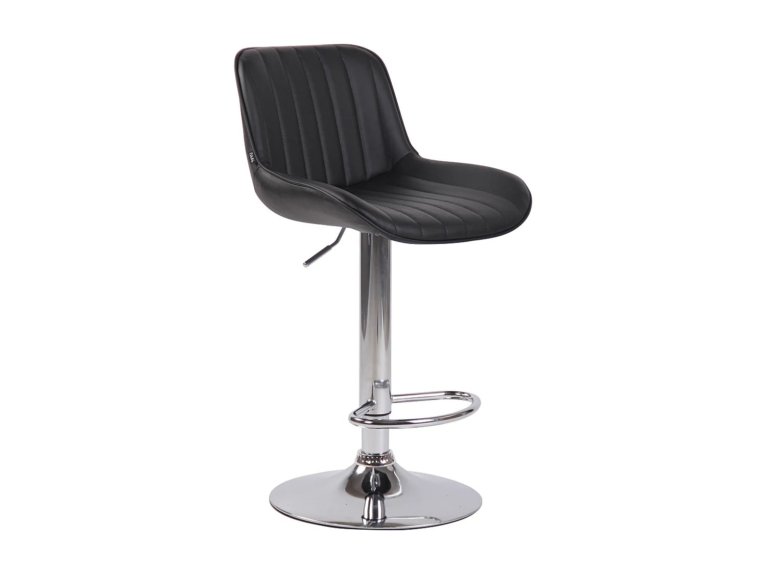 Lot de 2 Tabourets de bar - Similicuir & Métal - Noir - Lentini
