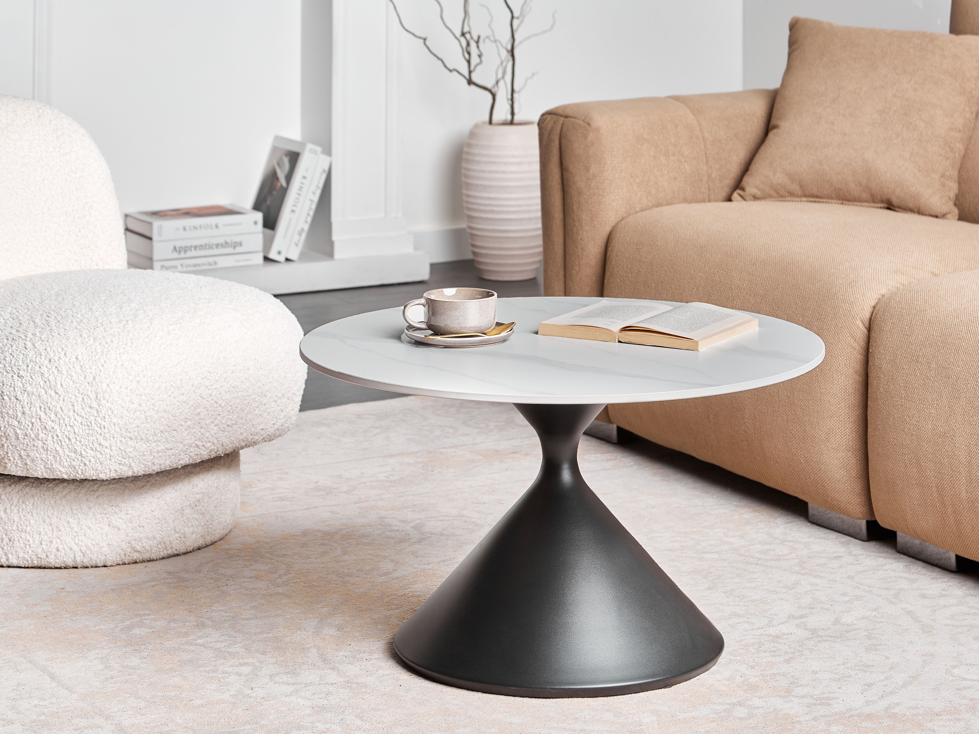 Coffee Table HAIWEE Ceramic Black/ White