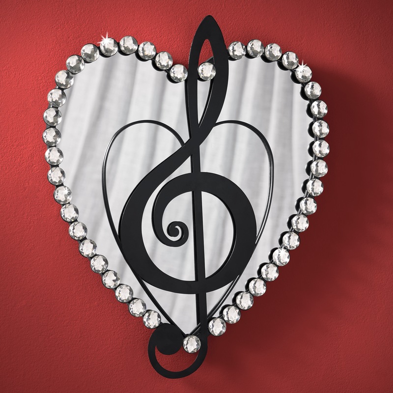 Heart Gem Treble Clef Wall Art - MIDNIGHT VELVET CATALOG