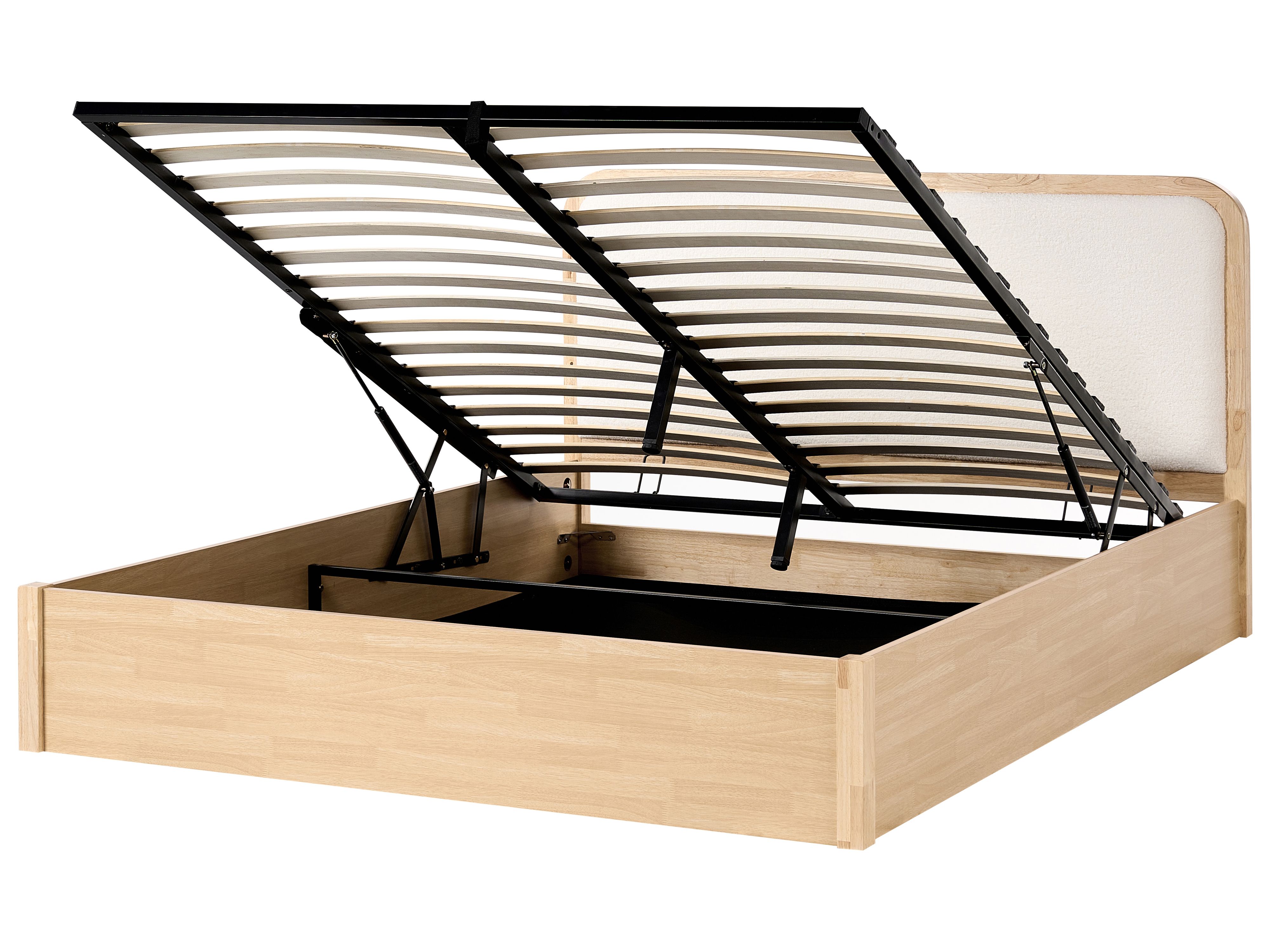Ottoman Bed PEROUGES 180 x 200 cm (EU Super King) Light Brown