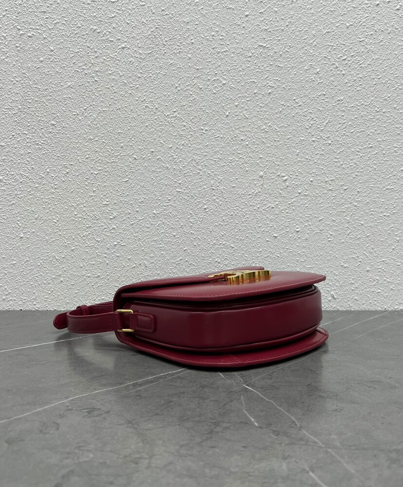 Celine Teen Besace Triomphe In Shiny Calfskin Red1:1High-quality replica