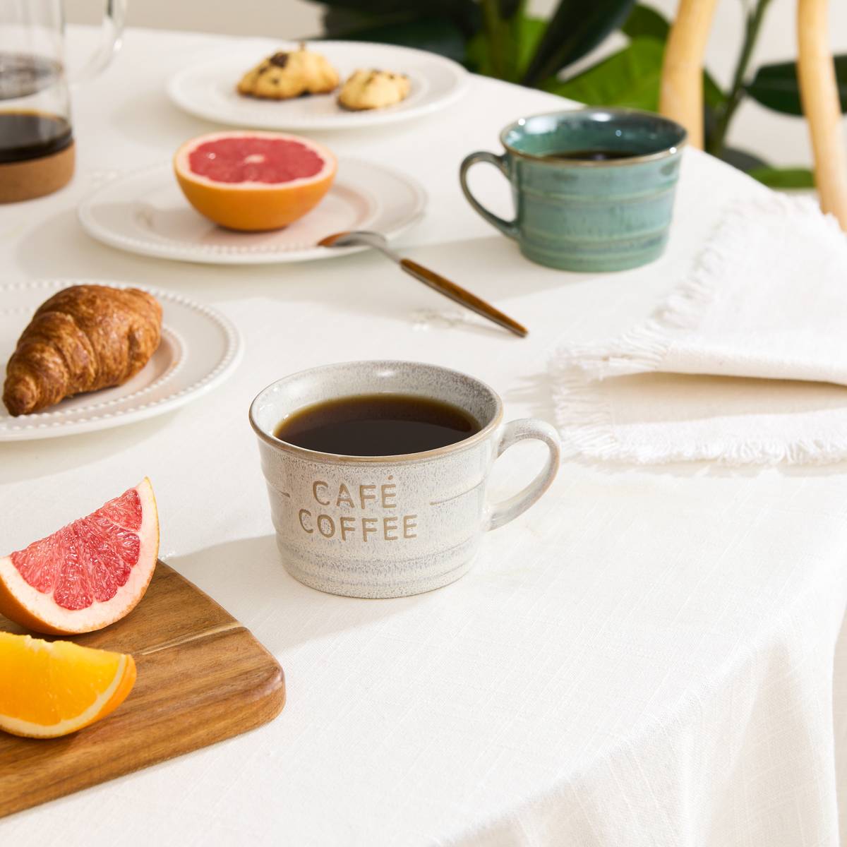 Mug "Cafe" 260 ml, earthenware, White