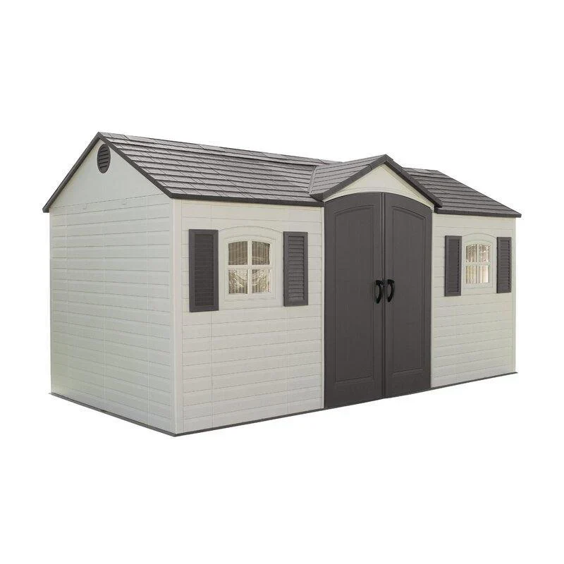 Lifetime Side Entry Plastic Storage Shed 15 ft W x 8 ft D Gray/Beige - 6446 Lifetime Side Entry Plastic Storage Shed 15 ft W x 8 ft D Gray/Beige - 6446