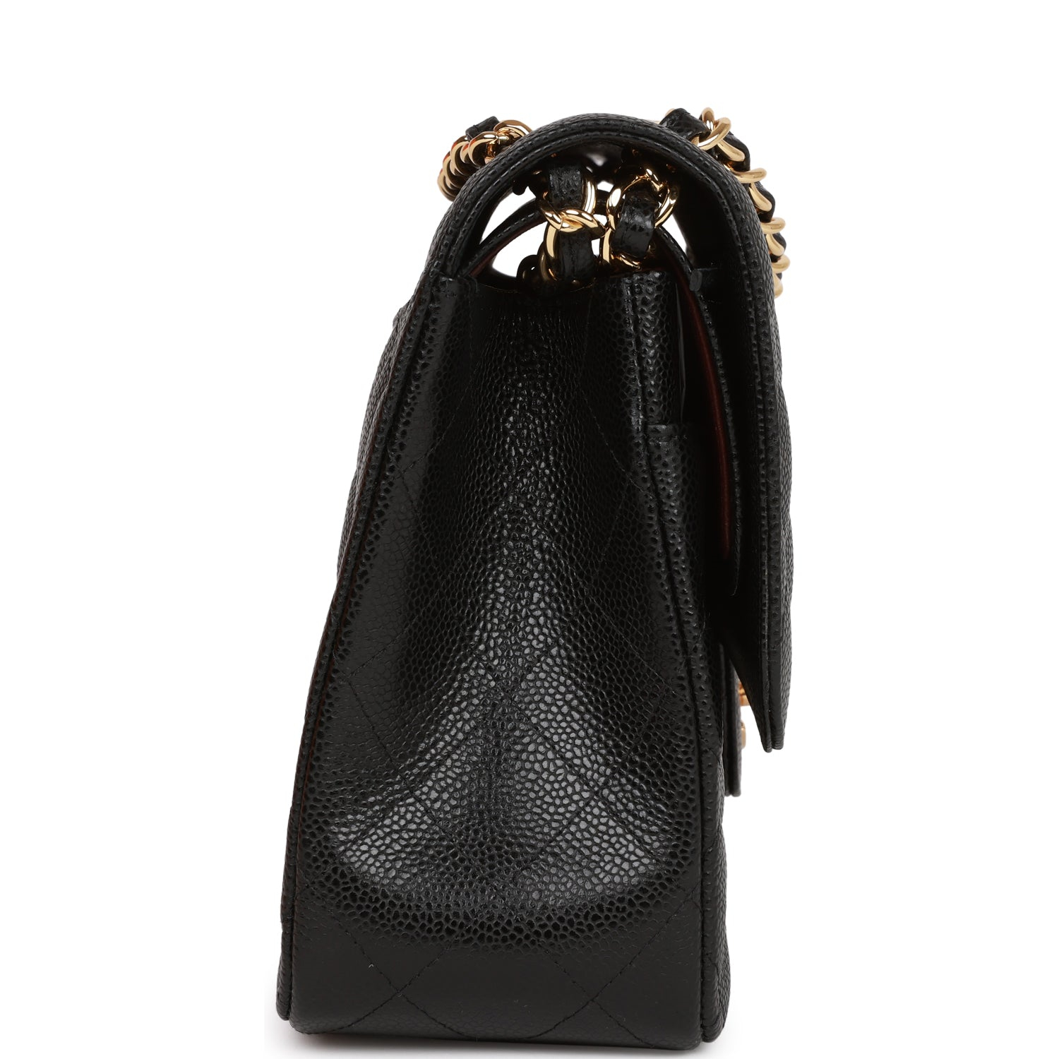 CHANEL Caviar Quilted Jumbo Double Flap Black 30CM(Replica)1:1High-quality replica