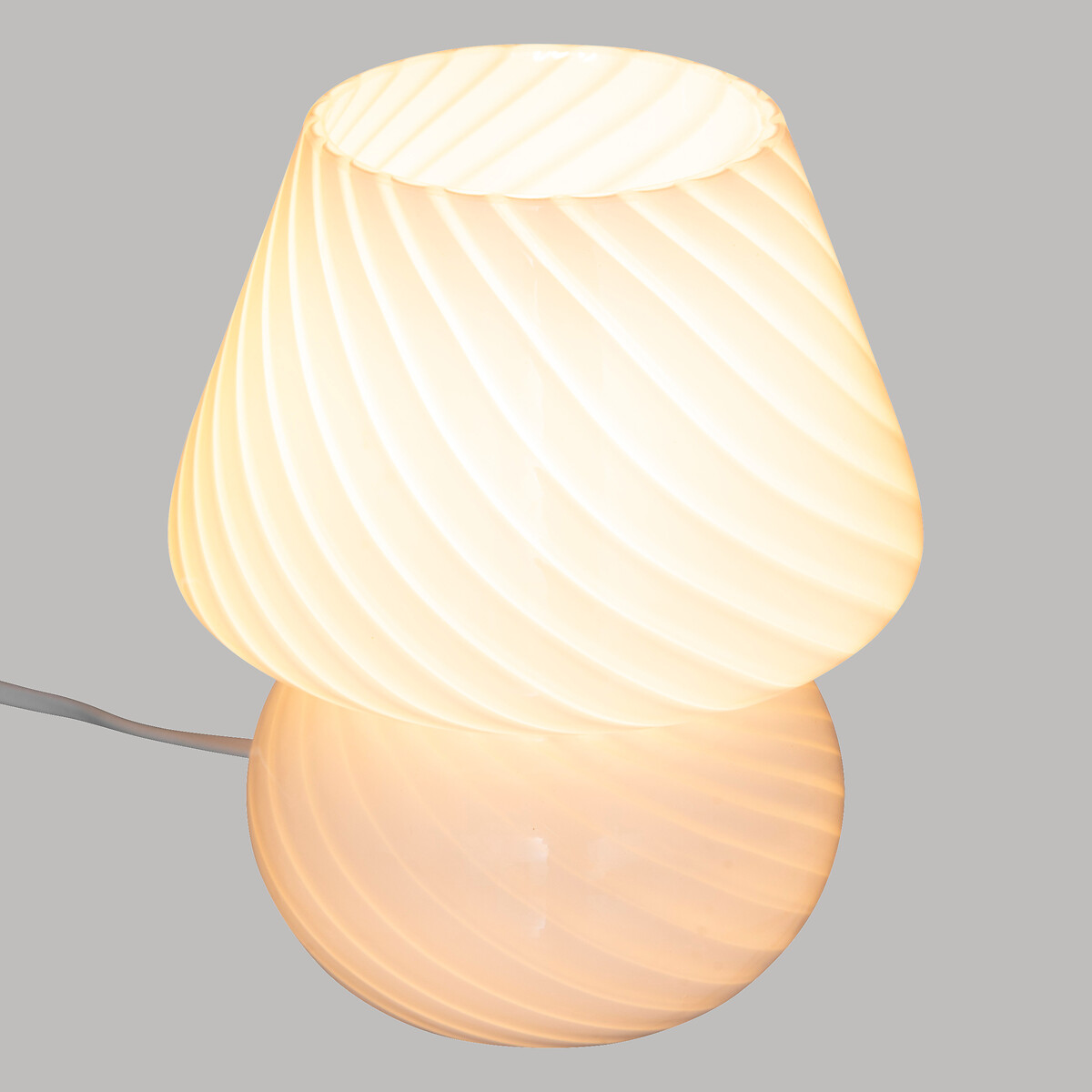 "Cara" mushroom lamp White, H18 cm