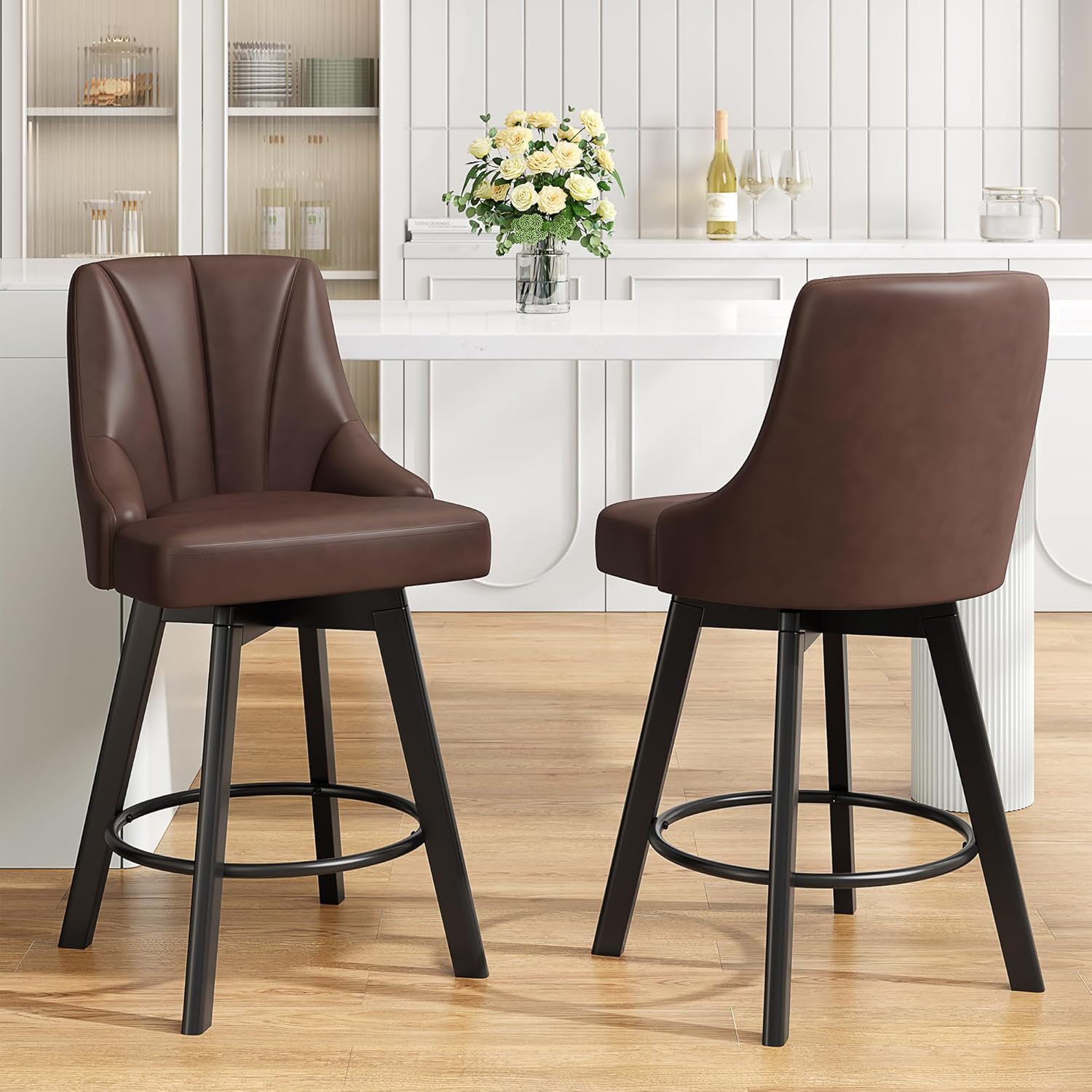 Swivel Bar Stools with Backs, 24