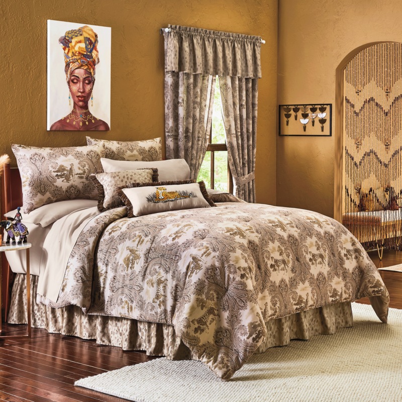 Safari Queen 10-Piece Comforter Set and Window Treatments - MIDNIGHT VELVET CATALOG