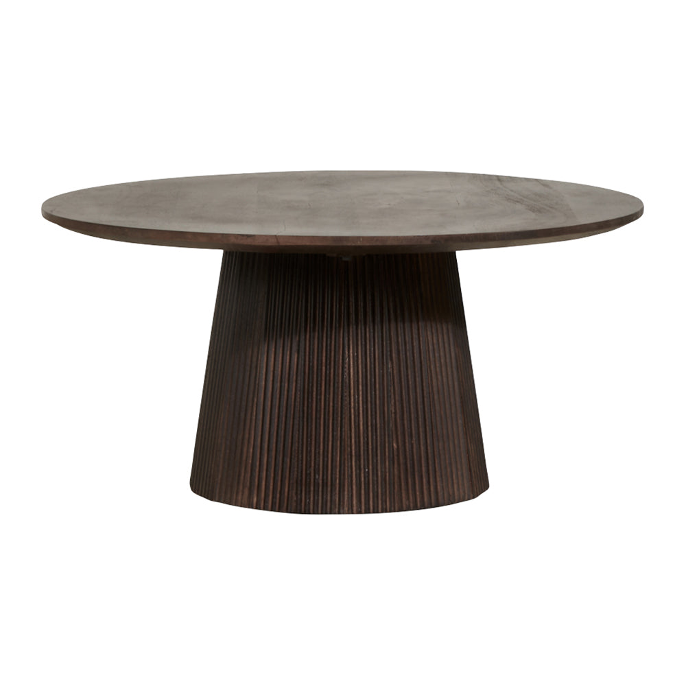 Blokker Grand Bijzettafel Donkerbruin Mangohout - Ø 80 cm