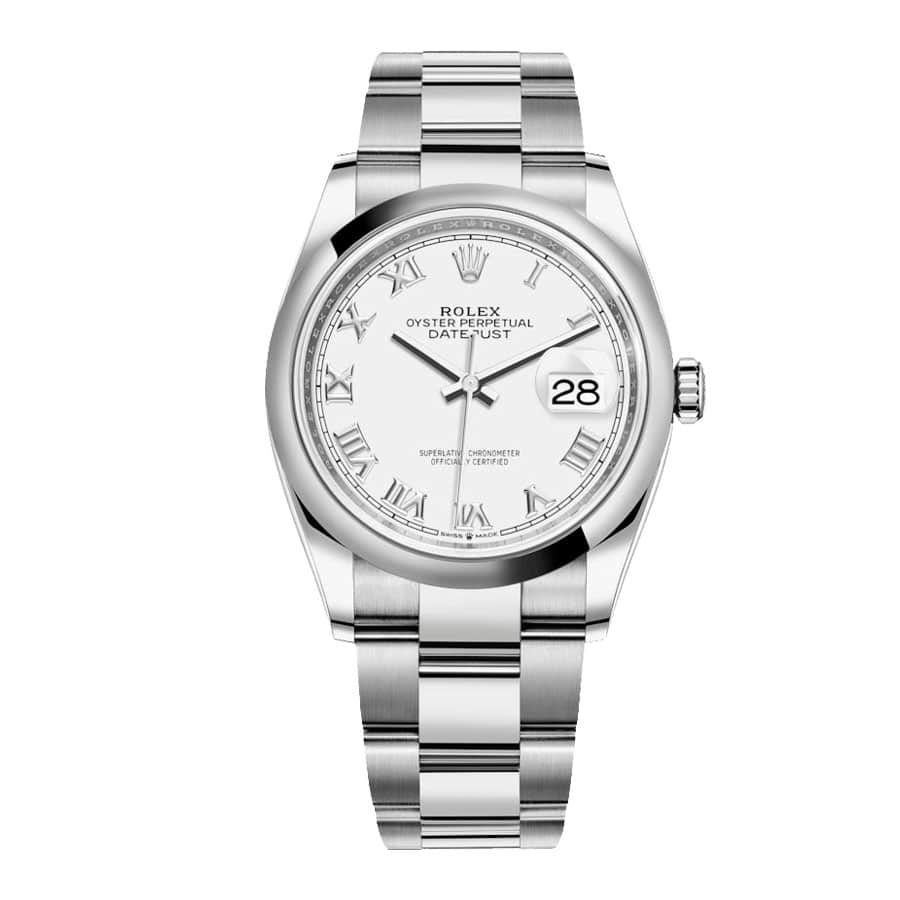 Rolex Datejust 126200-0008 Oyster Steel White Dial Replica - Elite Watch Atelier