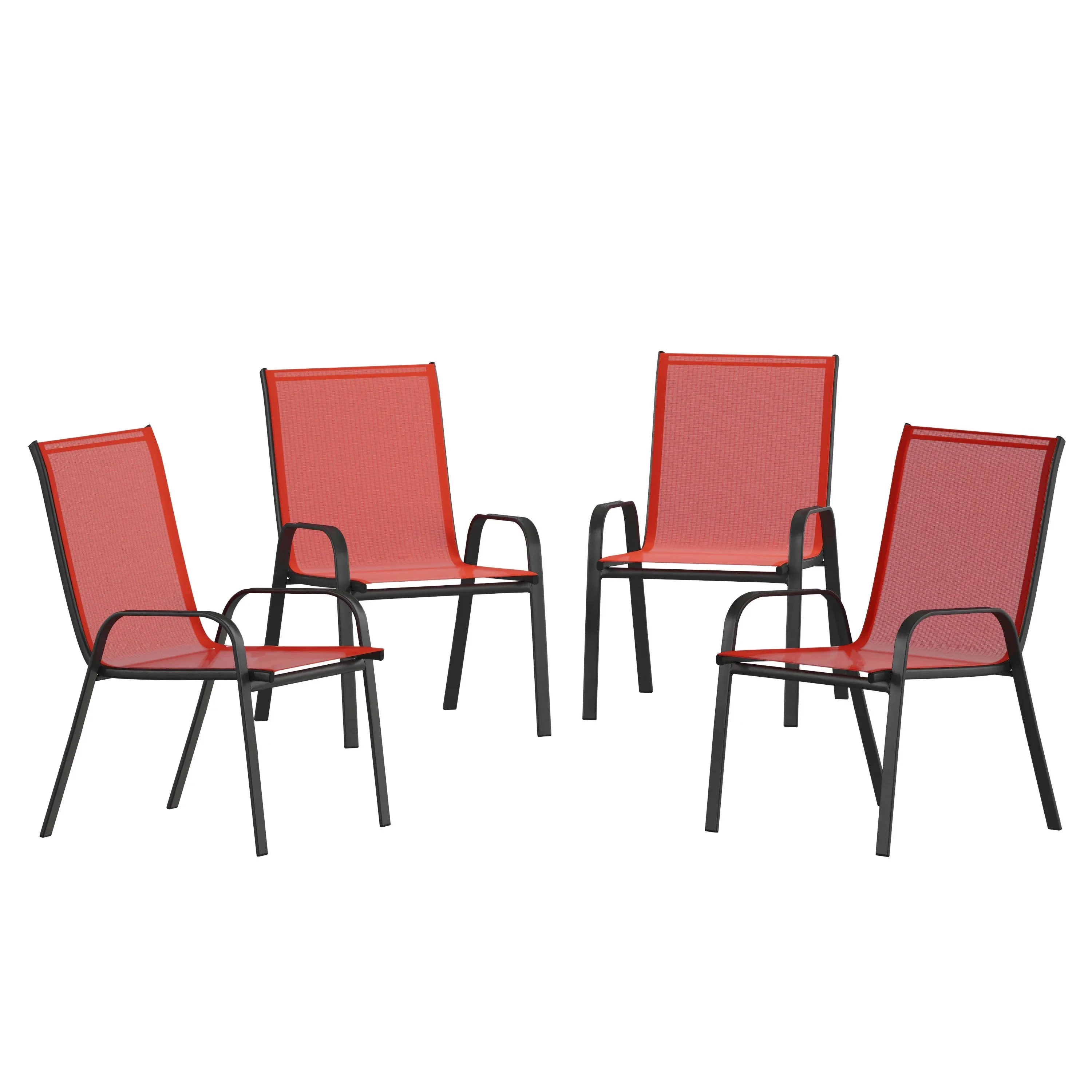 Emma + Oliver Outdoor Stack Chairs, Gray, 4 Pack, 21.25in W x 29in D x 36in H - Image 31 Emma + Oliver Outdoor Stack Chairs, Gray, 4 Pack, 21.25in W x 29in D x 36in H - Image 31