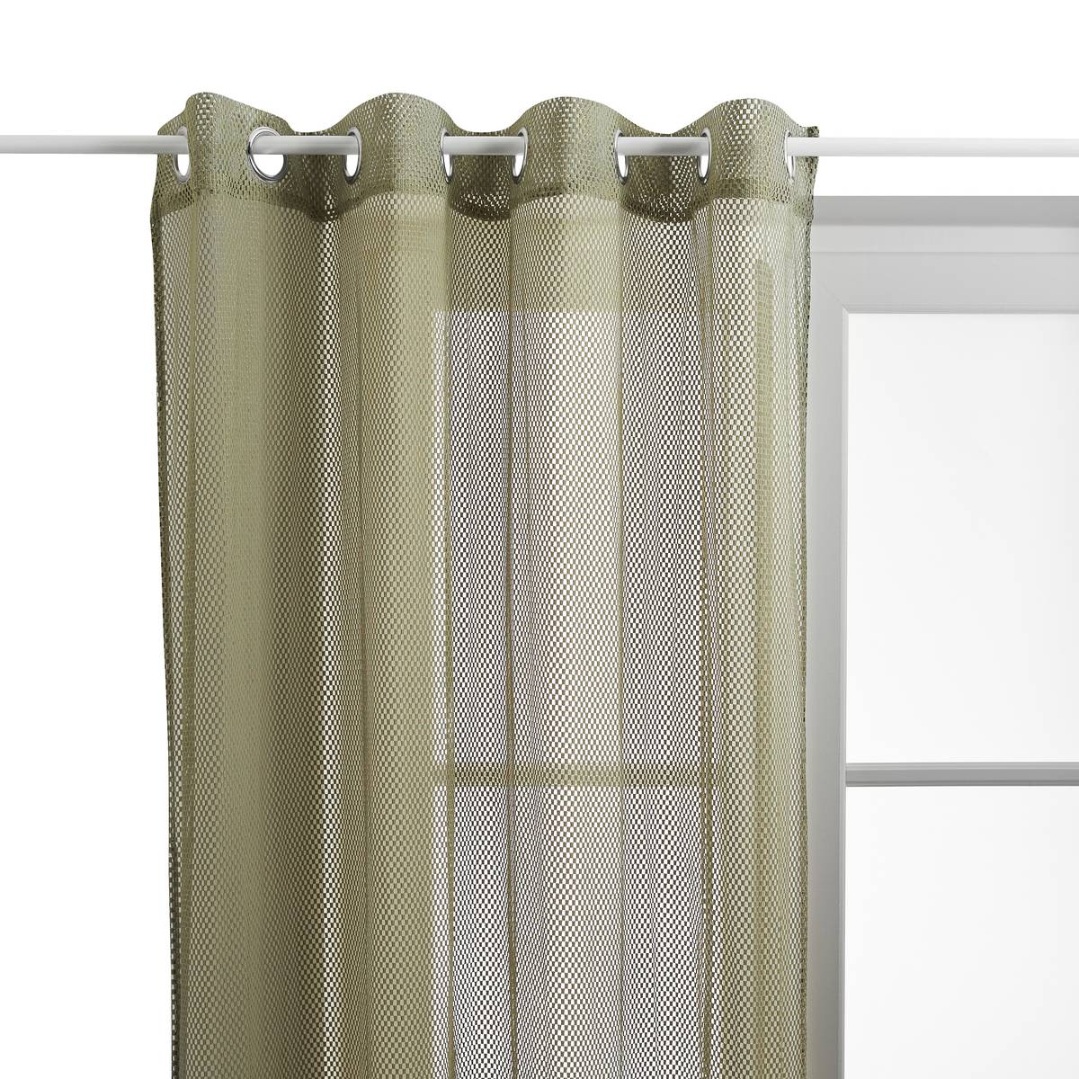 Sheer Curtain "Zina" Dark green, 240x140 cm