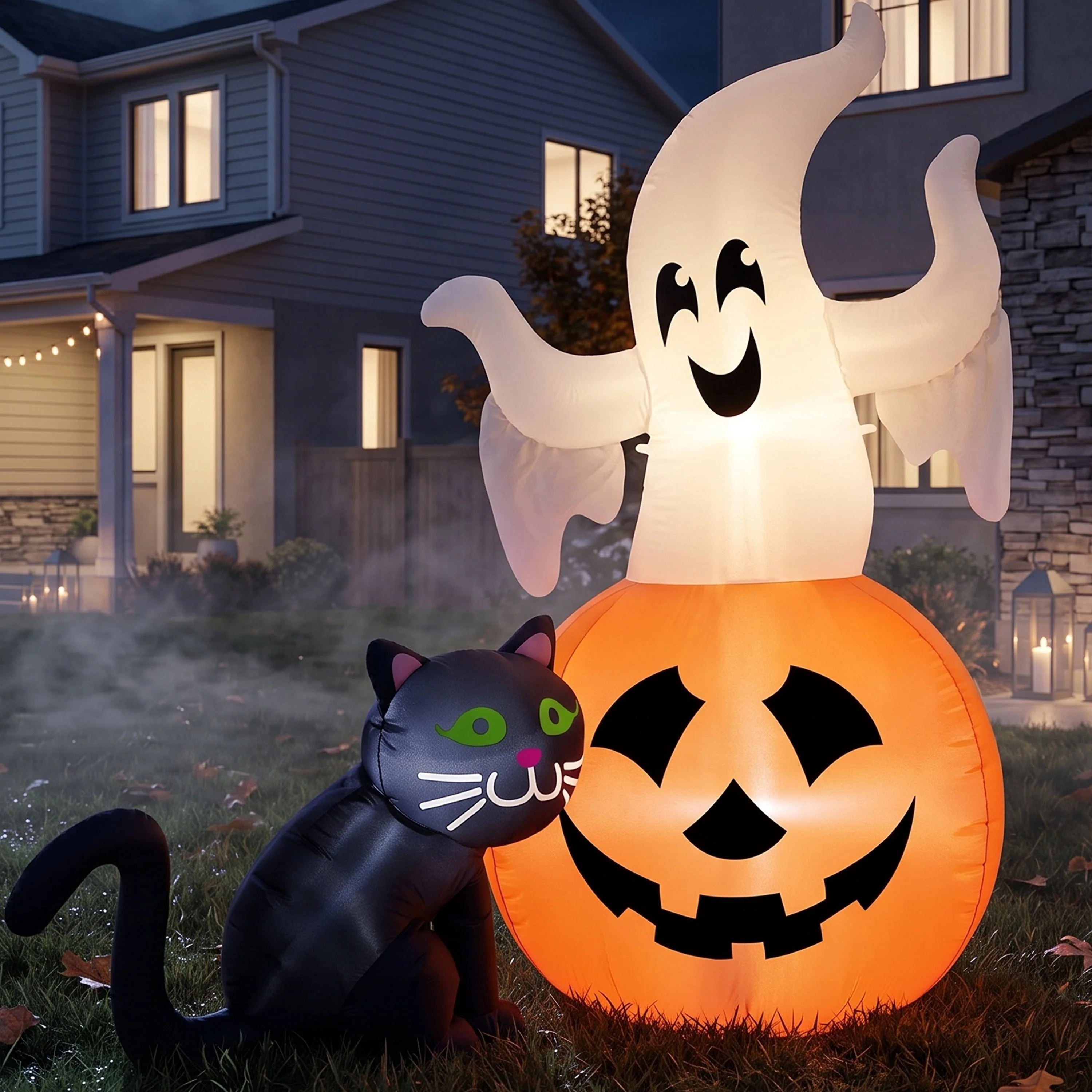 Joyfy 5ft Halloween Inflatables Light up Cute Ghost - Image 13 Joyfy 5ft Halloween Inflatables Light up Cute Ghost - Image 13