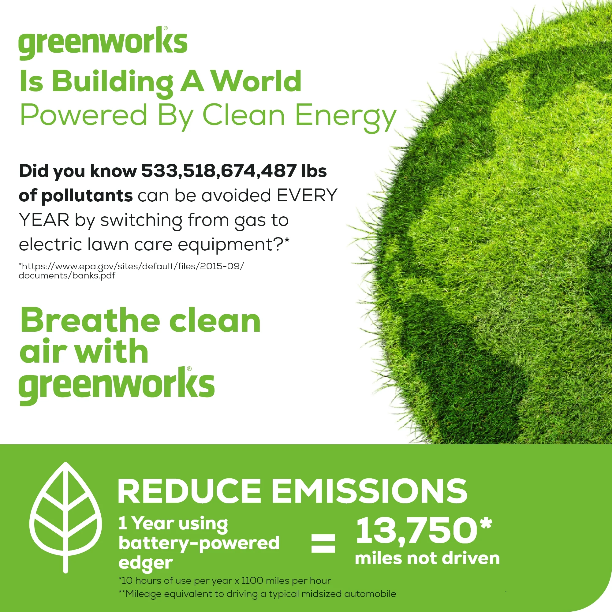 Greenworks 60V 8" Brushless Cordless Edger, 2.0 Ah Battery and Charger Included - Image 13