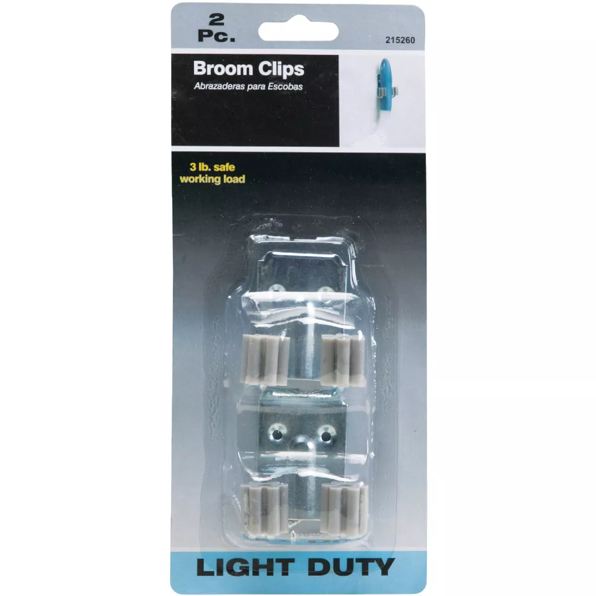 Spring Loaded Clip Vinyl Coated Storage Hook (2-Pack)