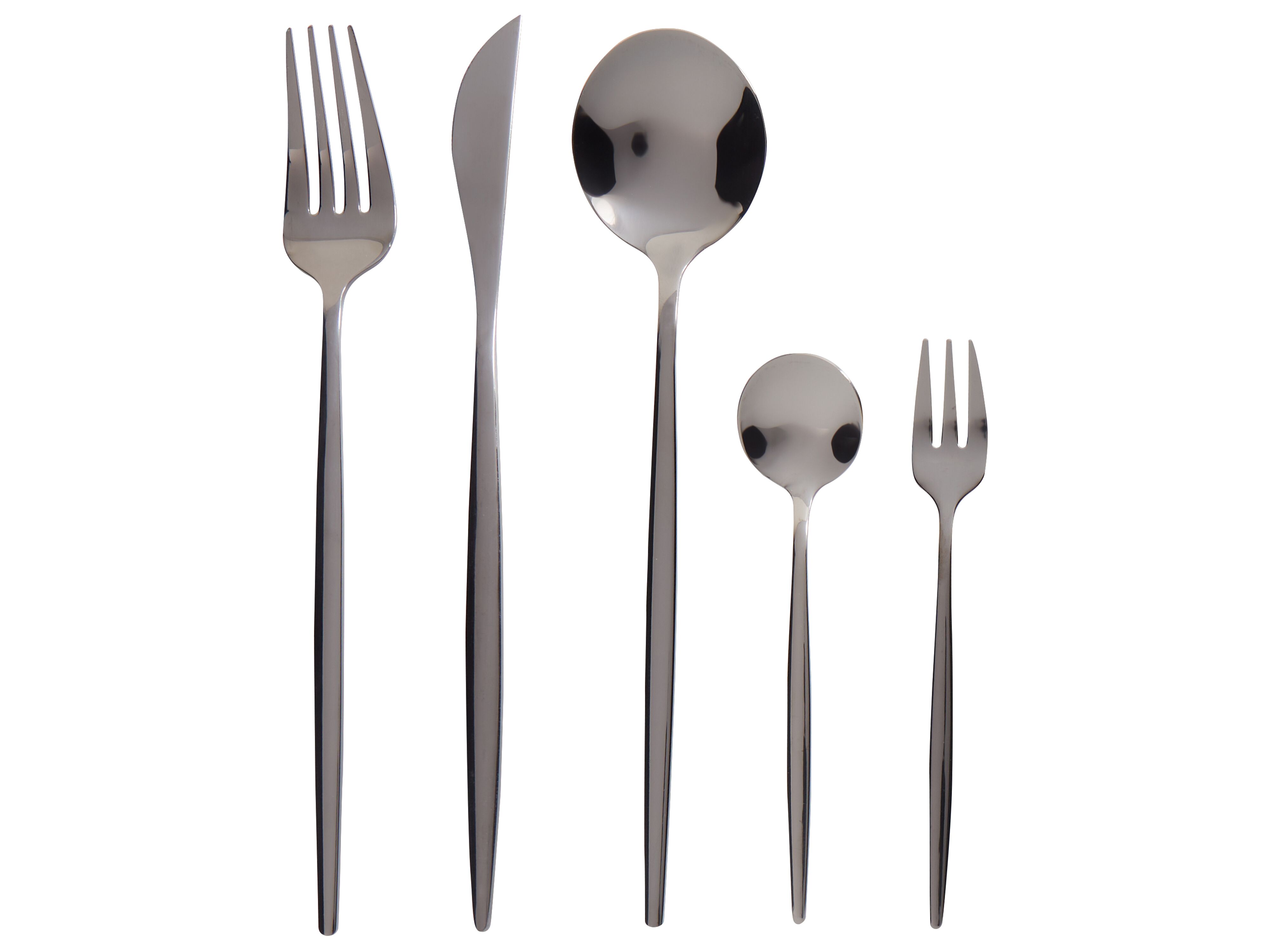 30 Piece Cutlery Set RIGATONI Black