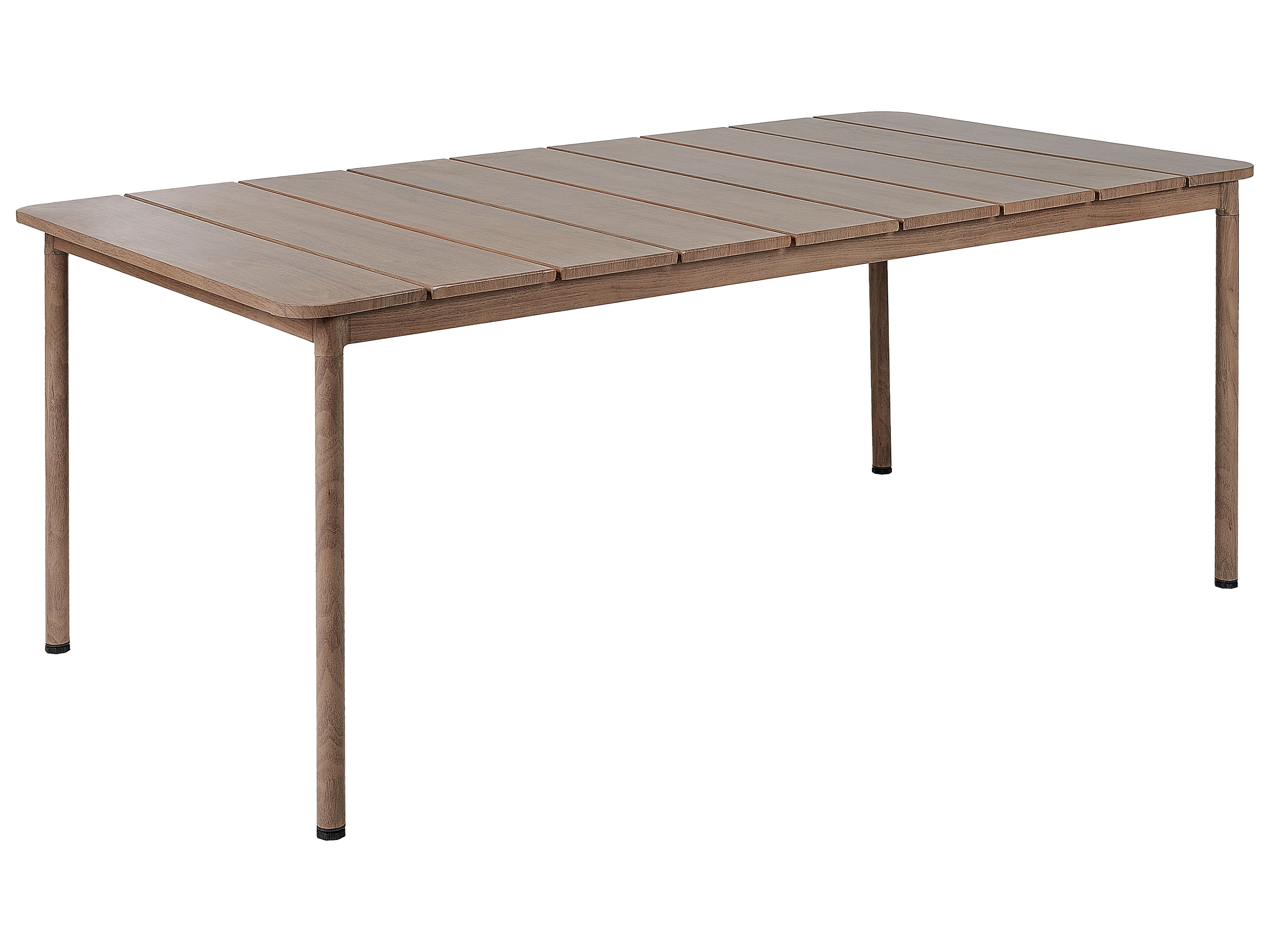Garden Dining Table FLAVIA 185 cm 96 cm Metal Brown