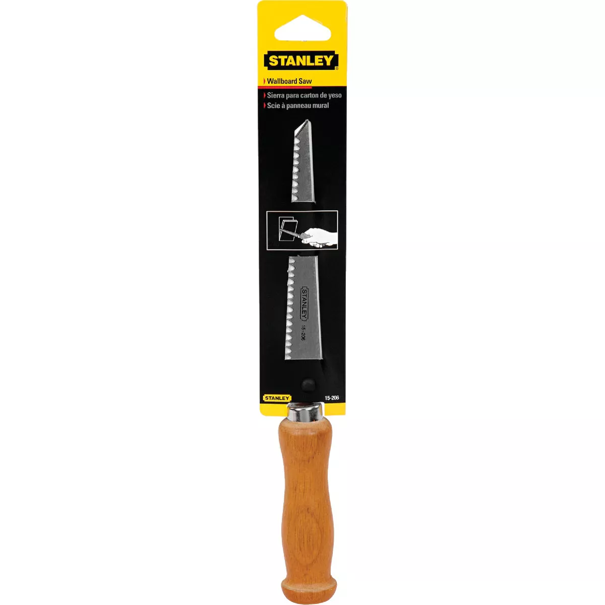 Stanley 6 In. 9 TPI Wood Handle Drywall Jab Saw