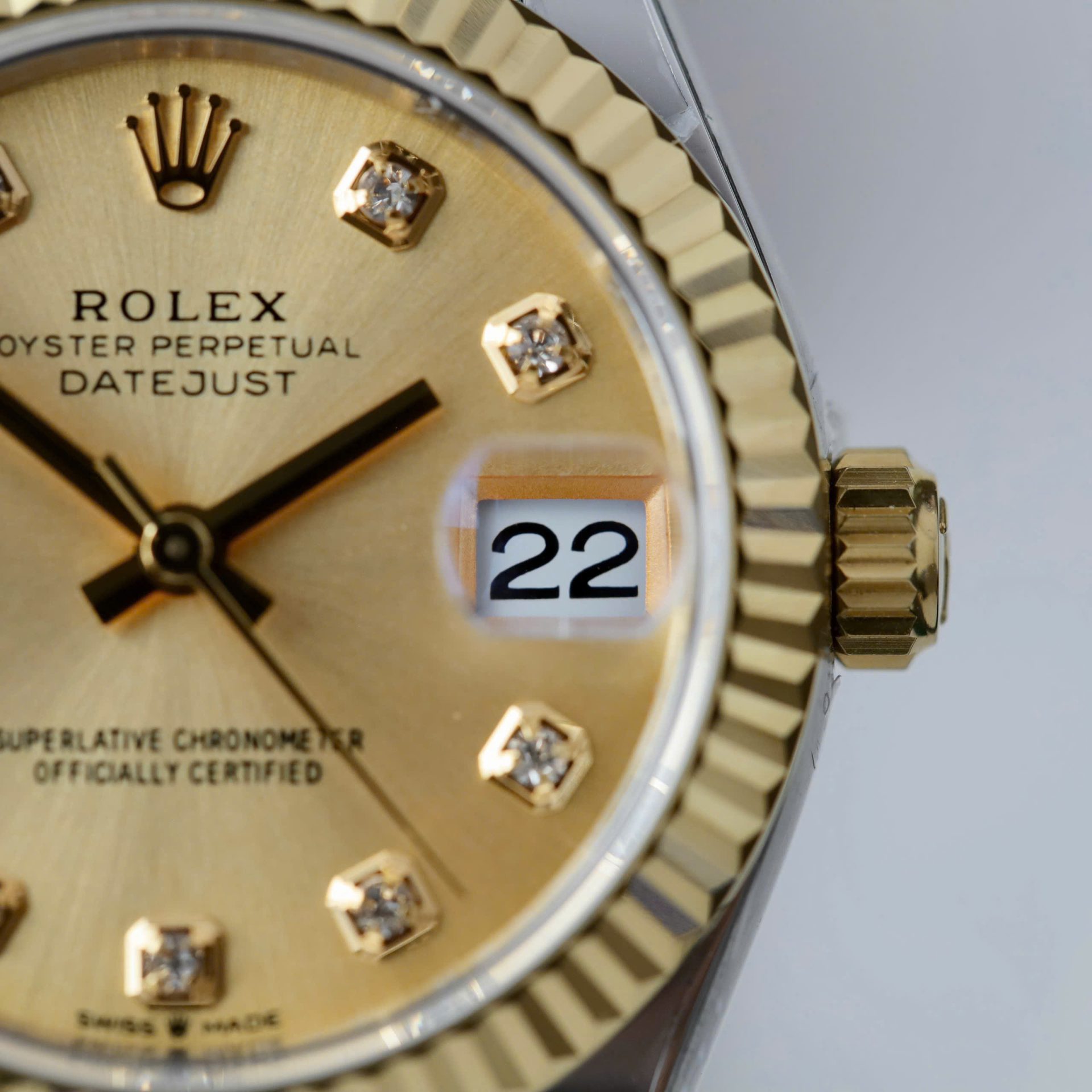 Rolex DateJust Luxury Replica Watch Yellow Champagne Dial THB Factory 31mm - Top club