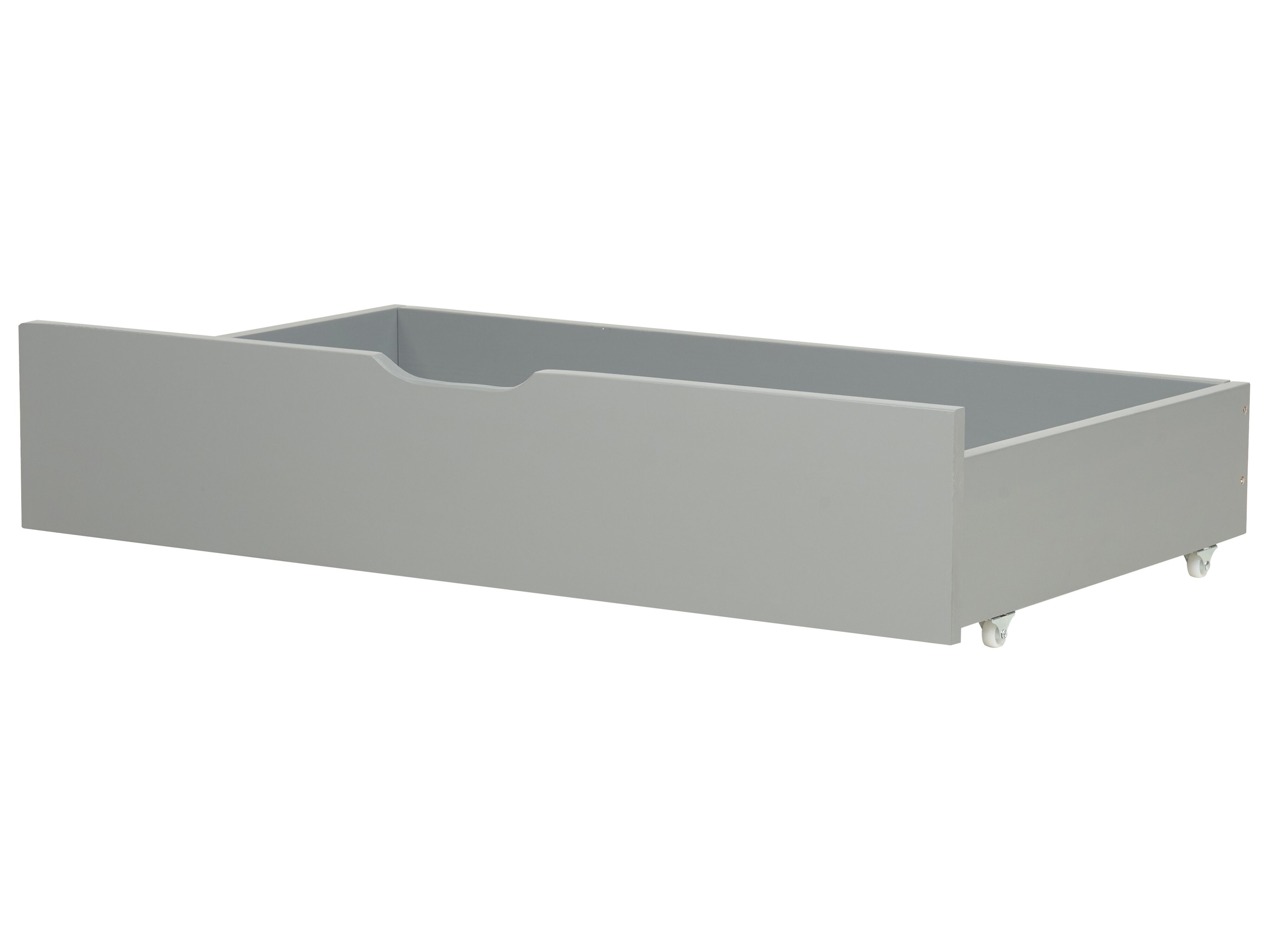 Set of 2 Bed Storage Drawers Pine Wood RUMILLY Grey