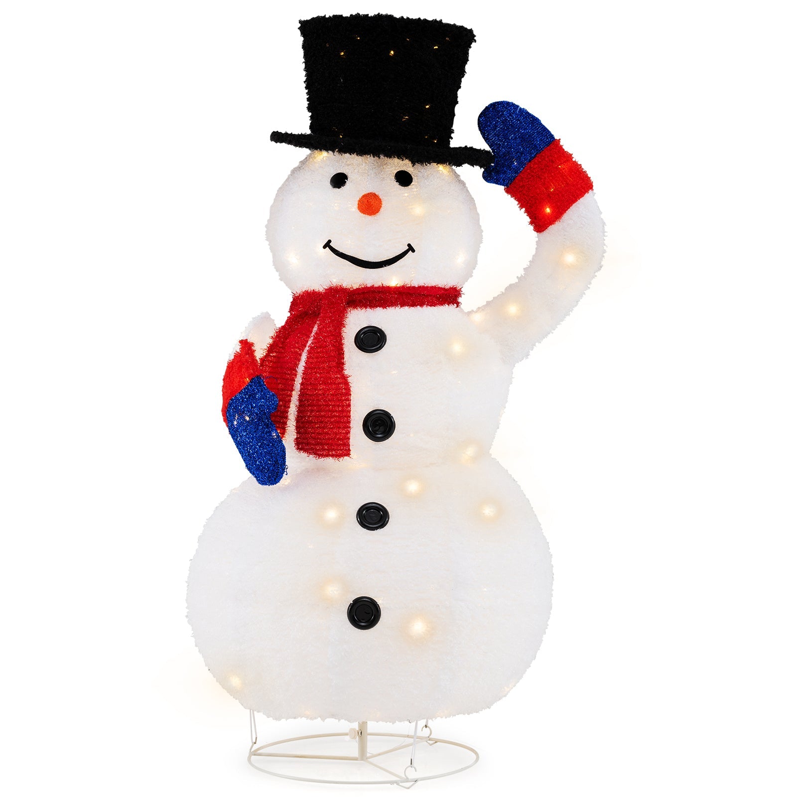 WinterBright – Kerst Sneeuwpop met 120 Warm Witte LED Lichtjes