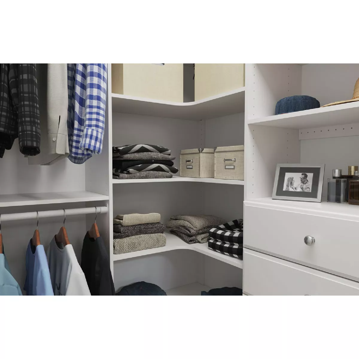 Easy Track 29-7/8 In. Corner Shelf, White (3-Pack)