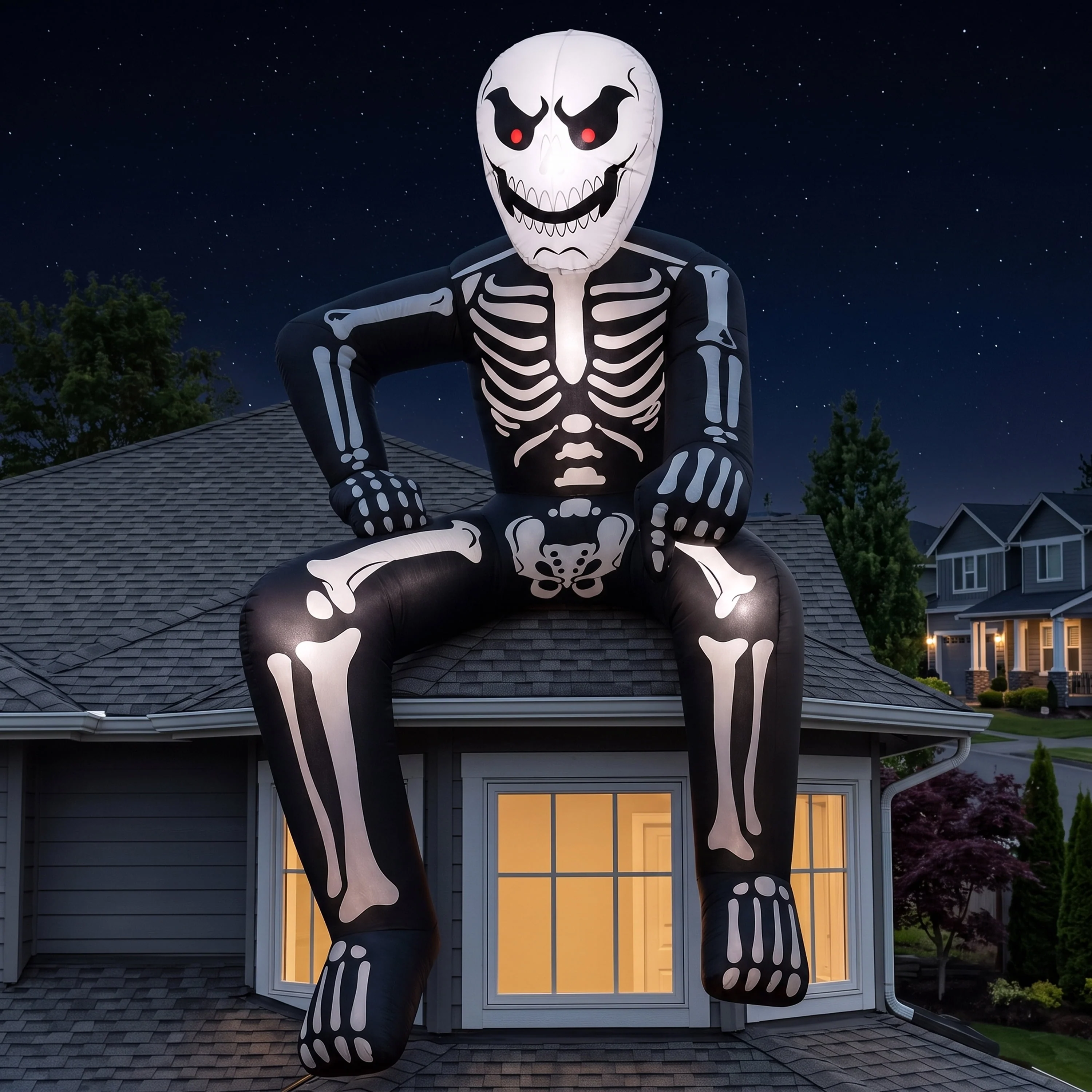Joyfy 4.5 FT Halloween Inflatable Decorations Outdoor Scary Flying Ghost Broke Out from Window with Built-in LED Blow Up Inflatable for Window Decoration Yard Garden Lawn Decor - Image 17 Joyfy 4.5 FT Halloween Inflatable Decorations Outdoor Scary Flying Ghost Broke Out from Window with Built-in LED Blow Up Inflatable for Window Decoration Yard Garden Lawn Decor - Image 17
