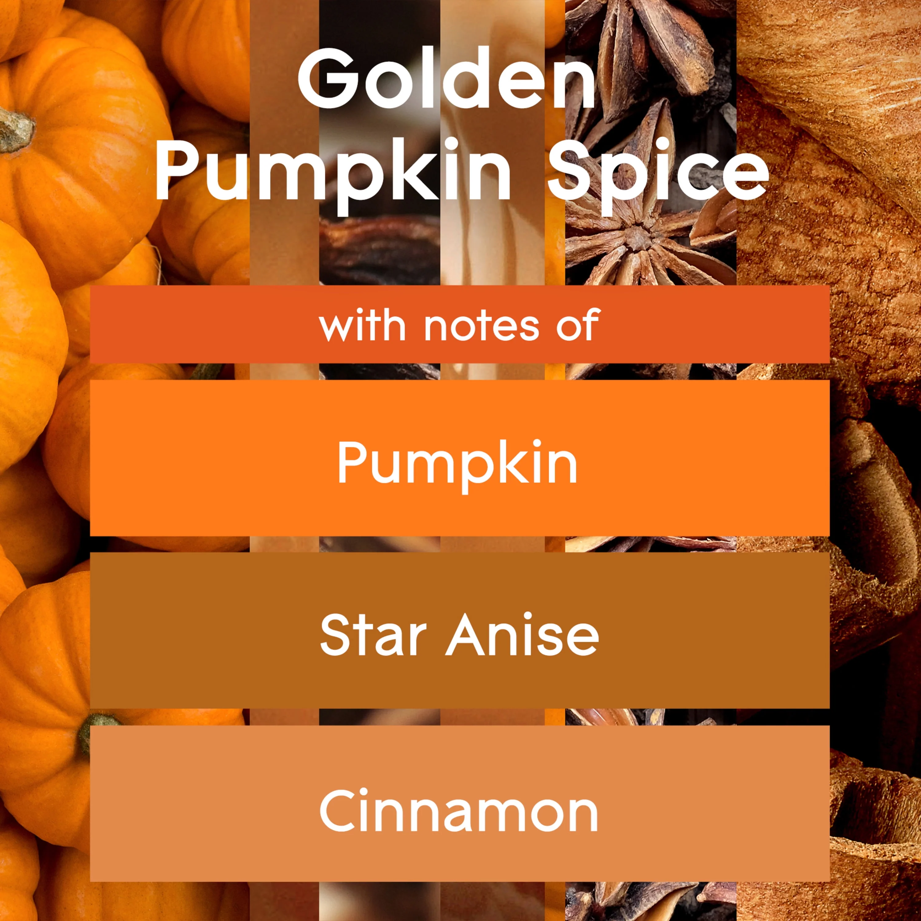 Glade 1 Wick Scented Candle, Golden Pumpkin & Spice, Fragrance Infused with Essential Oils, 3.4 oz