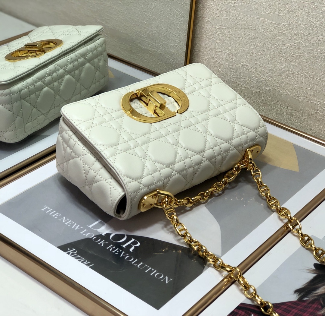 Christian Dior Small Dior Caro Bag, White, For Women Women’s Handbags, Shoulder Bags, Crossbody Bags, 20cm CD M9241UWHC_M35U1:1High-quality replica