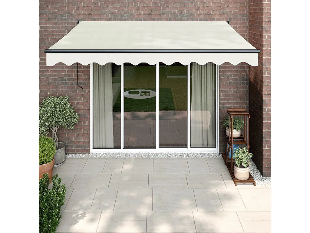 Auvent rétractable automatique crème 3,5x2,5 m WVGQ2310