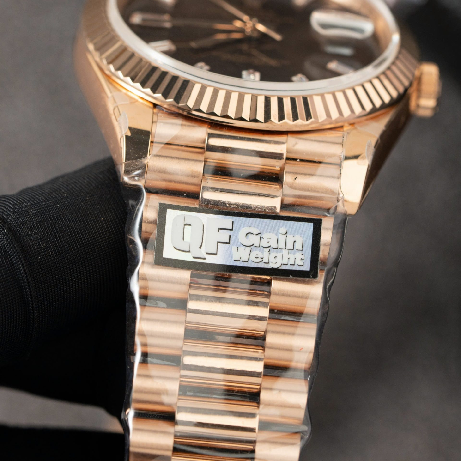 Rolex Day-Date 228235 Replica Watch Dial Chocolate Weight 185gram QF Factory 40mm - Elite Watch Atelier