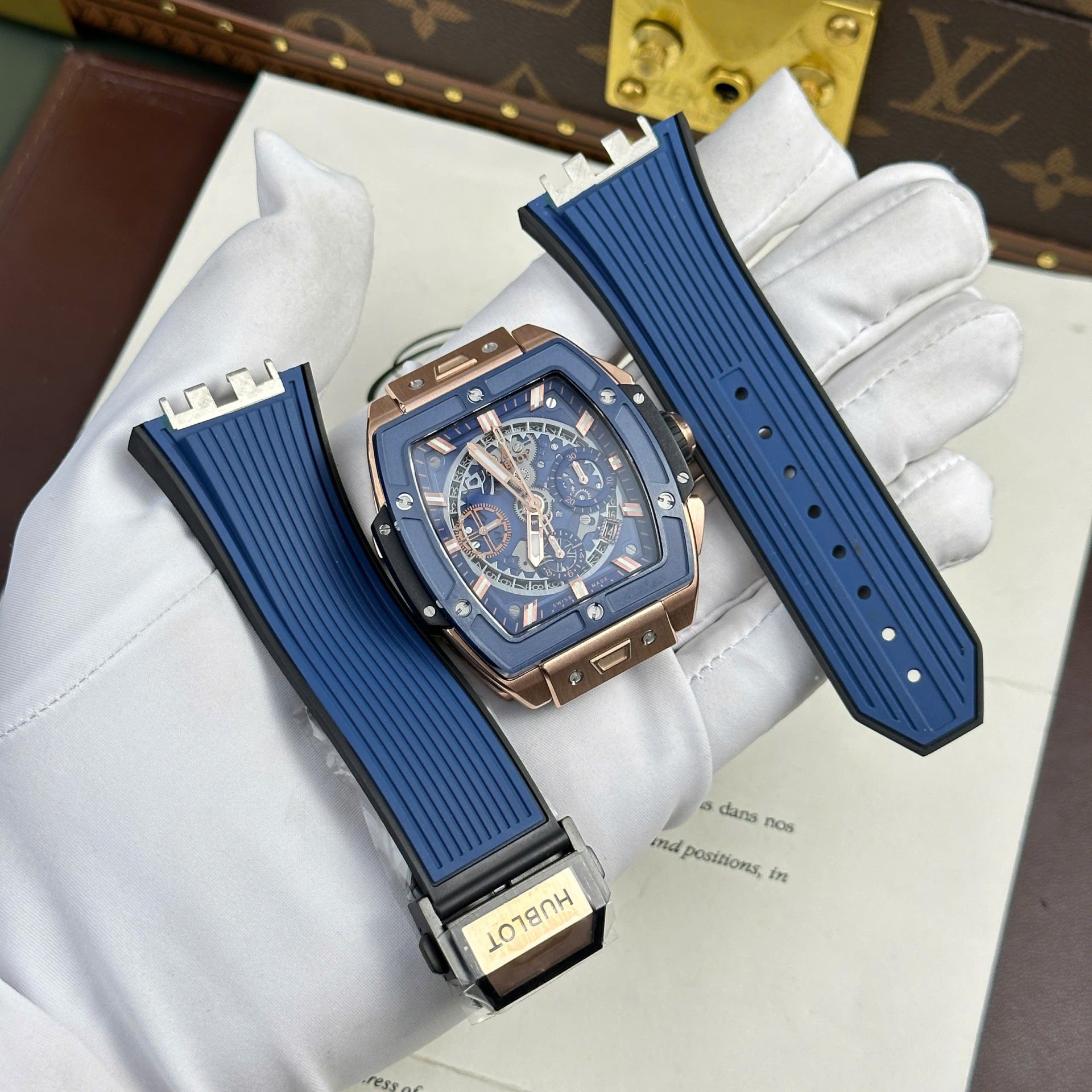 Hublot Spirit Of Big Bang Best Replica 11 Watch Bezel Ceramic Blue BBF Factory 42mm - Elite Watch Atelier