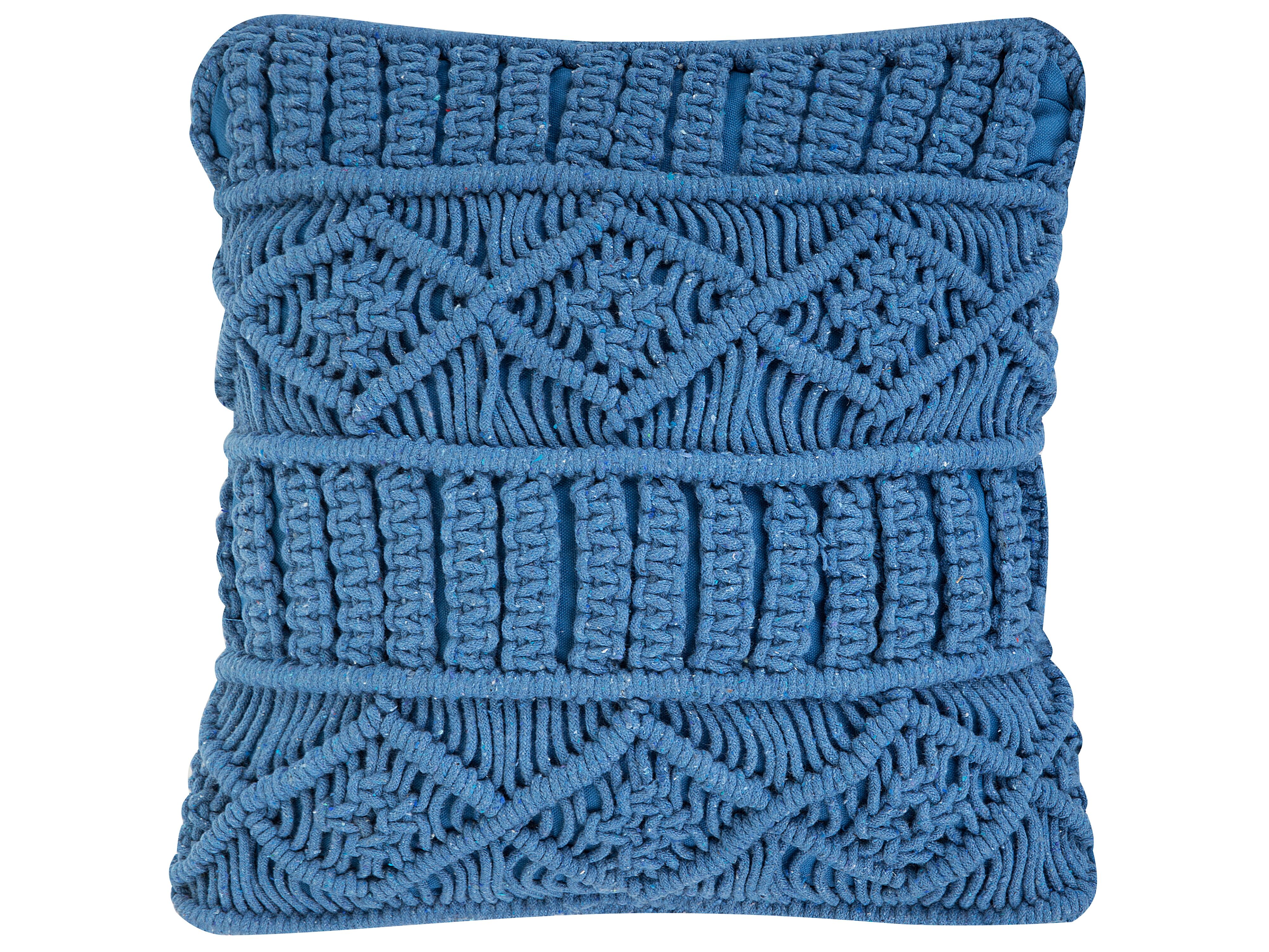 Throw Cushion KARATAS Cotton 45 x 45 cm Blue Solid