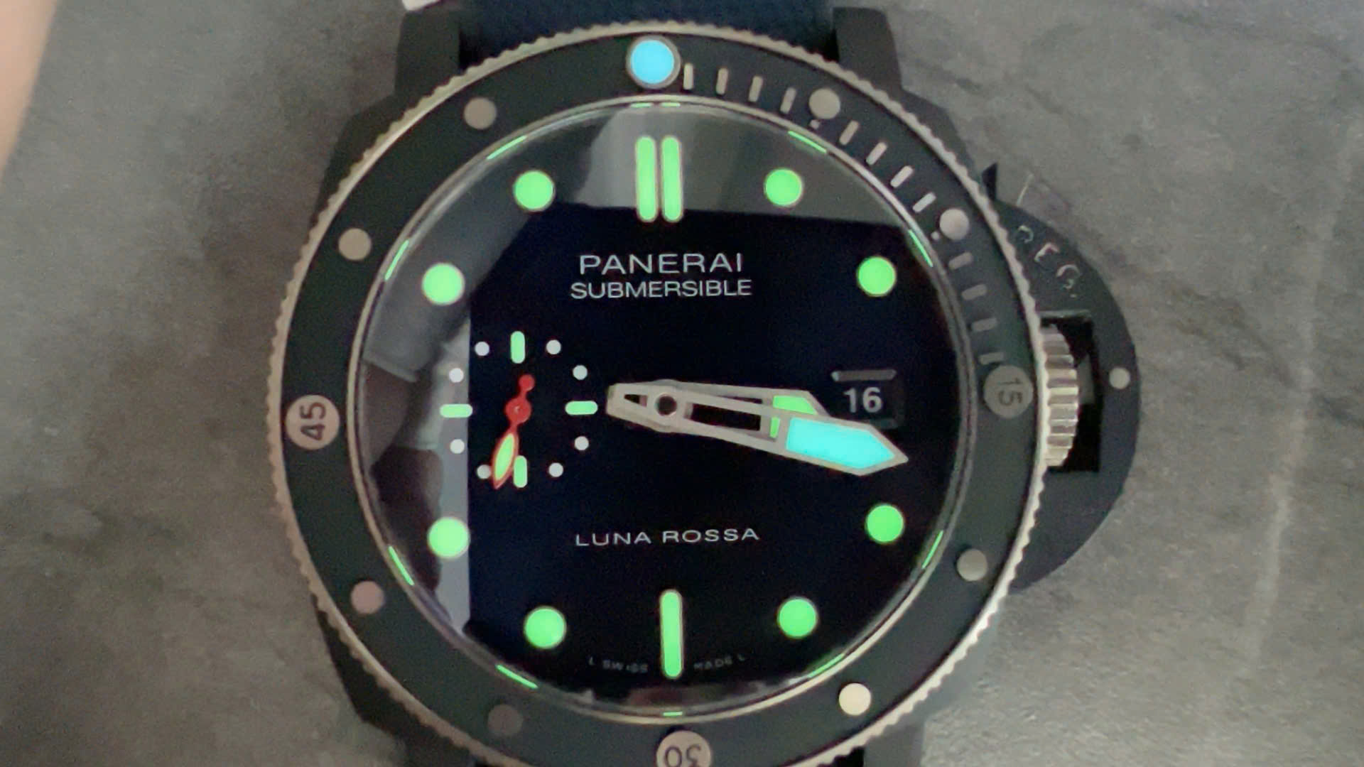 Panerai Replica Watch Submersible GMT Luna Rossa Titanio PAM01507 Blue Dial VSF 42mm - Elite Watch Atelier