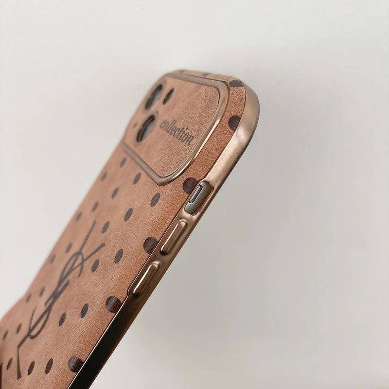 Saint Brown Leather iPhone Case - Wholesale & Influencer