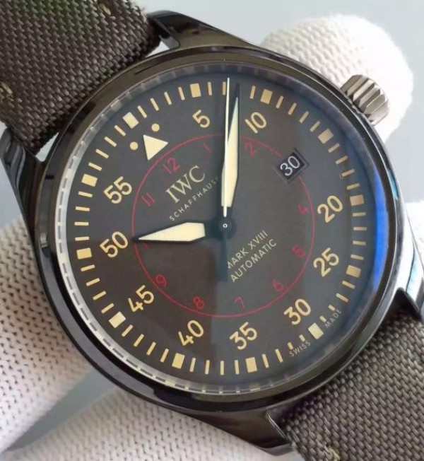 Replica IWC MKF Mark XVIII IW324702 Gray Dial Nylon Strap A2892 - Top club