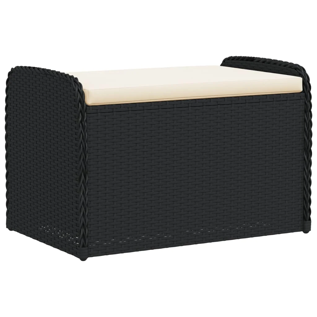 vidaXL Storage Bench with Cushion Outdoor Garden Seat Furniture Poly Rattan - Image 27
