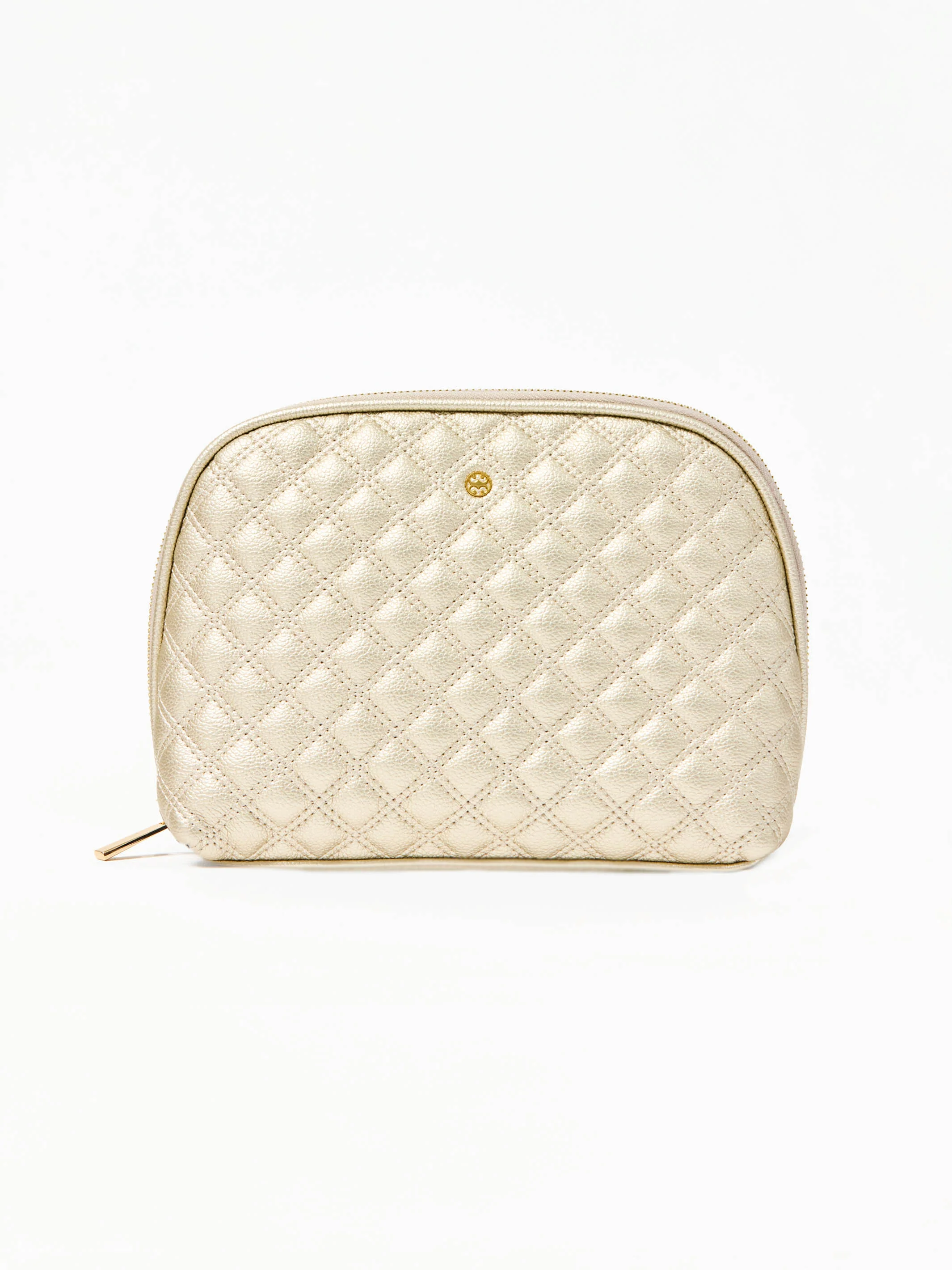 Large Quilted Essential Pouch | Champagne