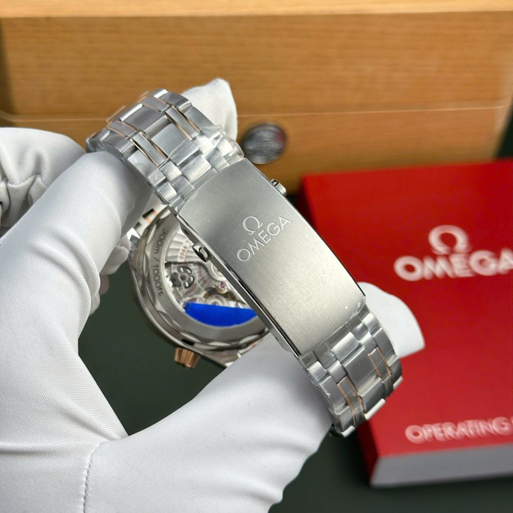 Omega Dial Black Copies Watches Seamaster Diver 300M Chronograph Demi Rose Gold N1 Factory 44mm - Top club