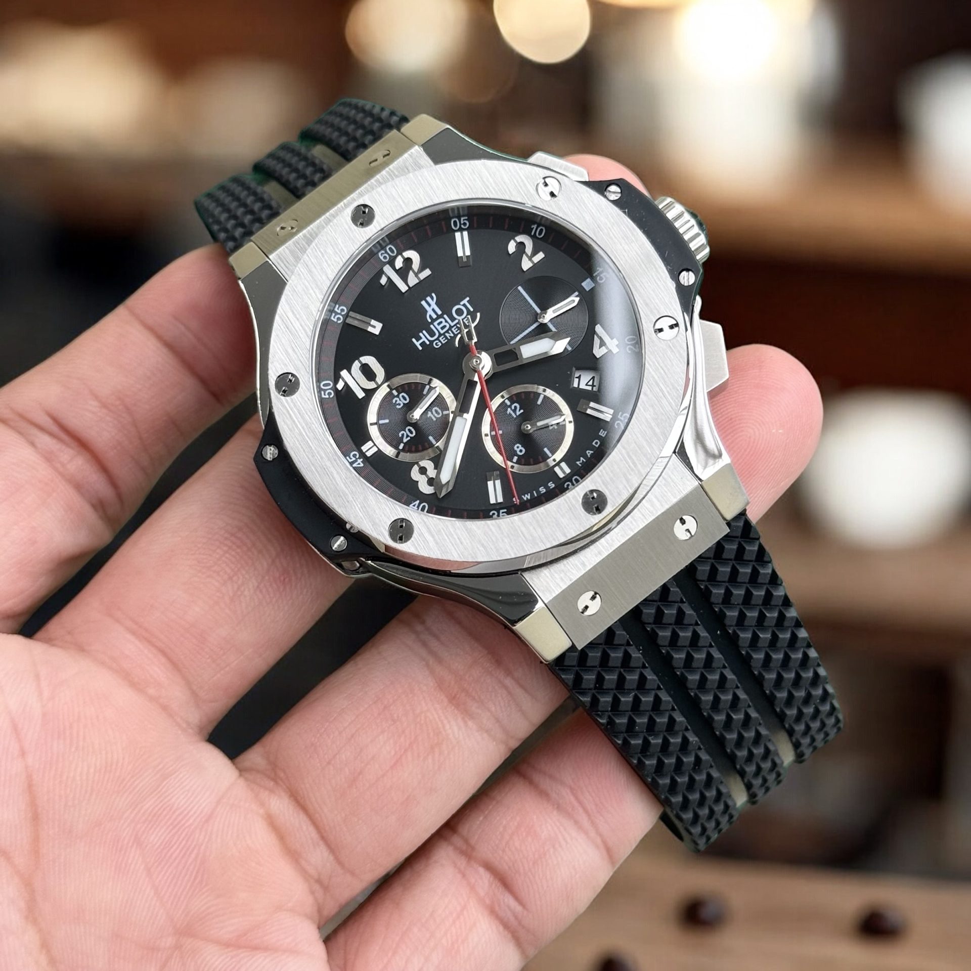 Hublot Replica 11 Watch Big Bang Chronograph Face Black Titanium Automatic 44mm - Top club