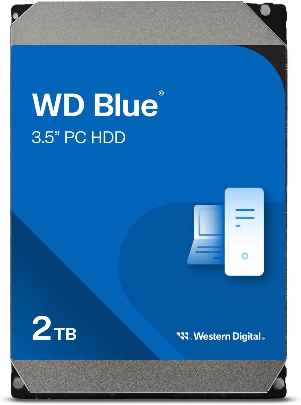 Western Digital 2TB WD Blue PC Internal Hard Drive HDD - 5400 RPM, SATA 6 Gb/s, 64 MB Cache, 3.5